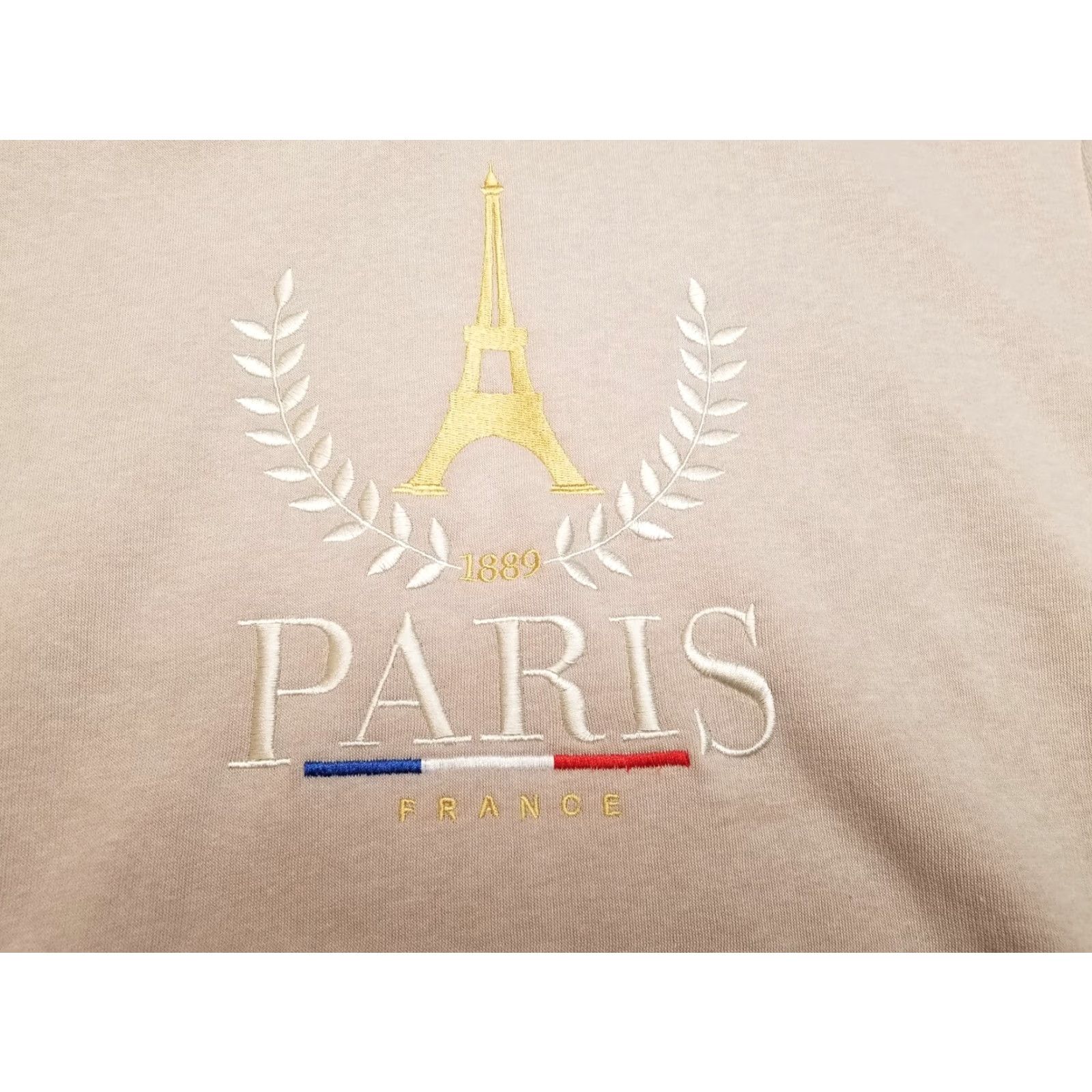 Vintage Paris Tour D' OR Hoodie Mens Large Beige Hooded Pullover Sweatshirt Cotton Blend Embroidered Logo 90s Style Size US L / EU 52-54 / 3 - 3 Thumbnail