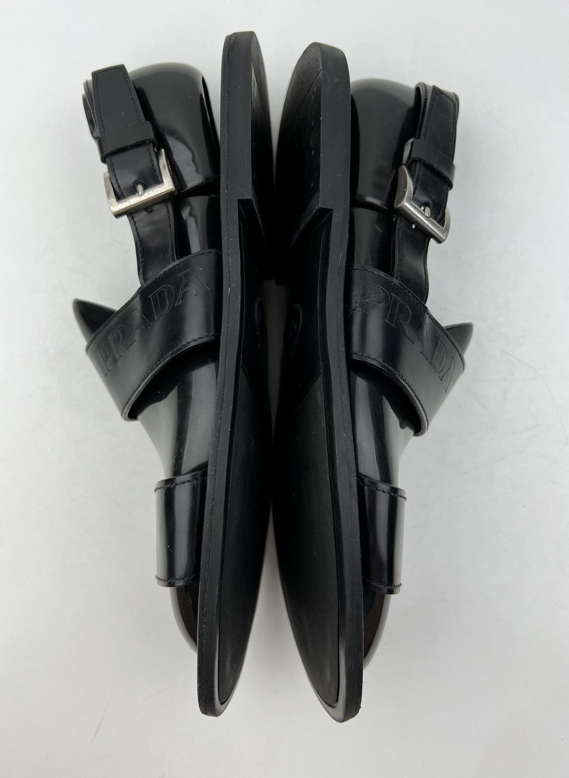 Prada PRADA MILANO Sandals Leather Shoes Straps Logo Black Men’s Size US 9 / EU 42 - 13 Thumbnail