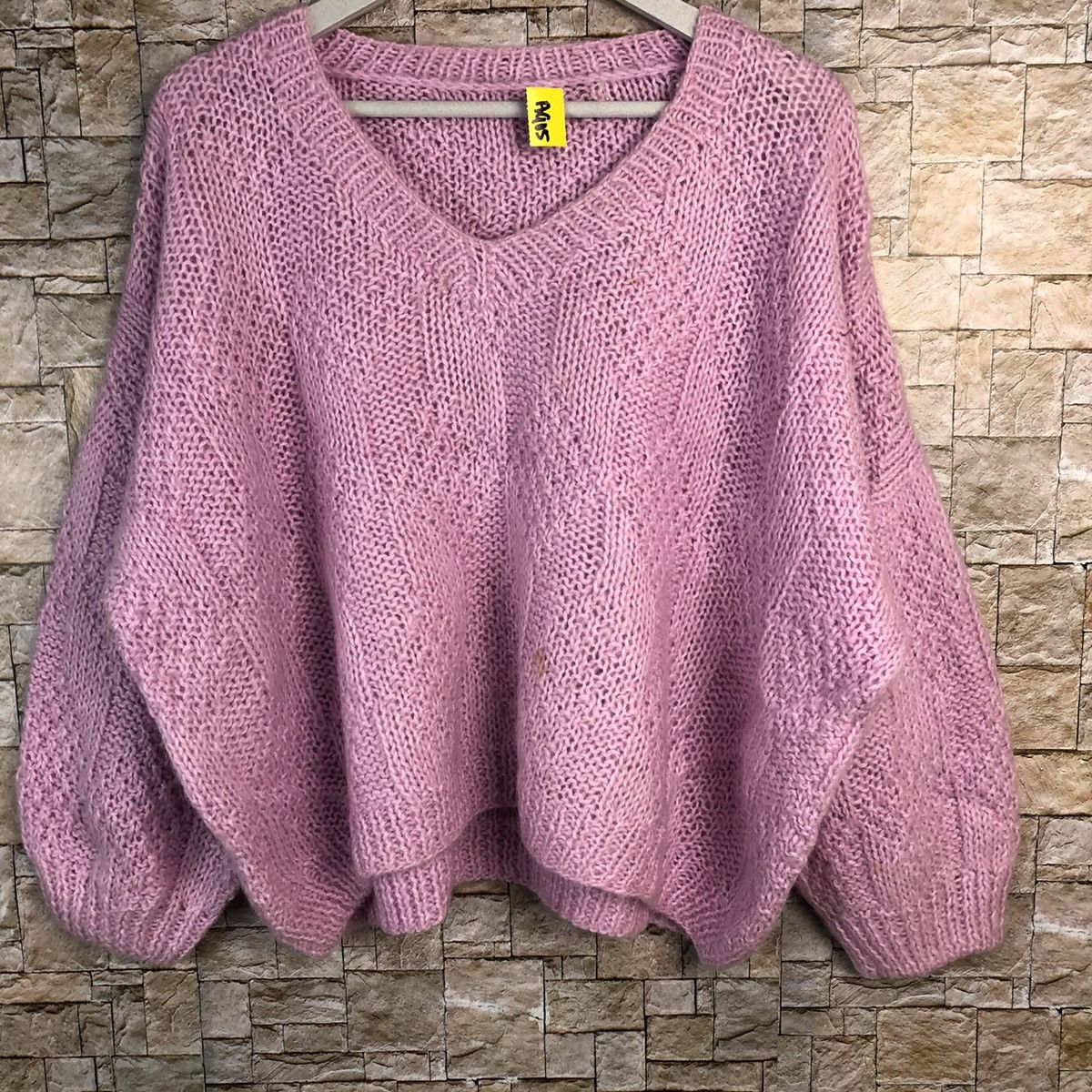 Homespun Knitwear Japan baggie crochet vintage Pink Knitwear sweatshirt #A905 Size US L / EU 52-54 / 3 - 3 Thumbnail