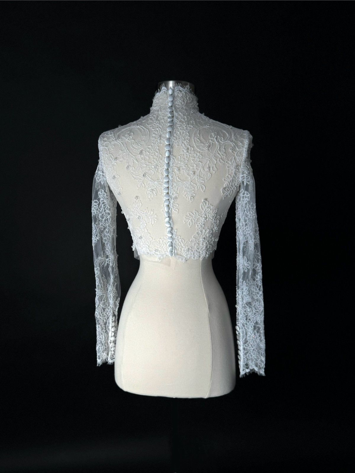 Other US 0 Crystal Embellished Lace Anna Augusta Bridal Cape Size XS / US 0-2 / IT 36-38 - 6 Thumbnail