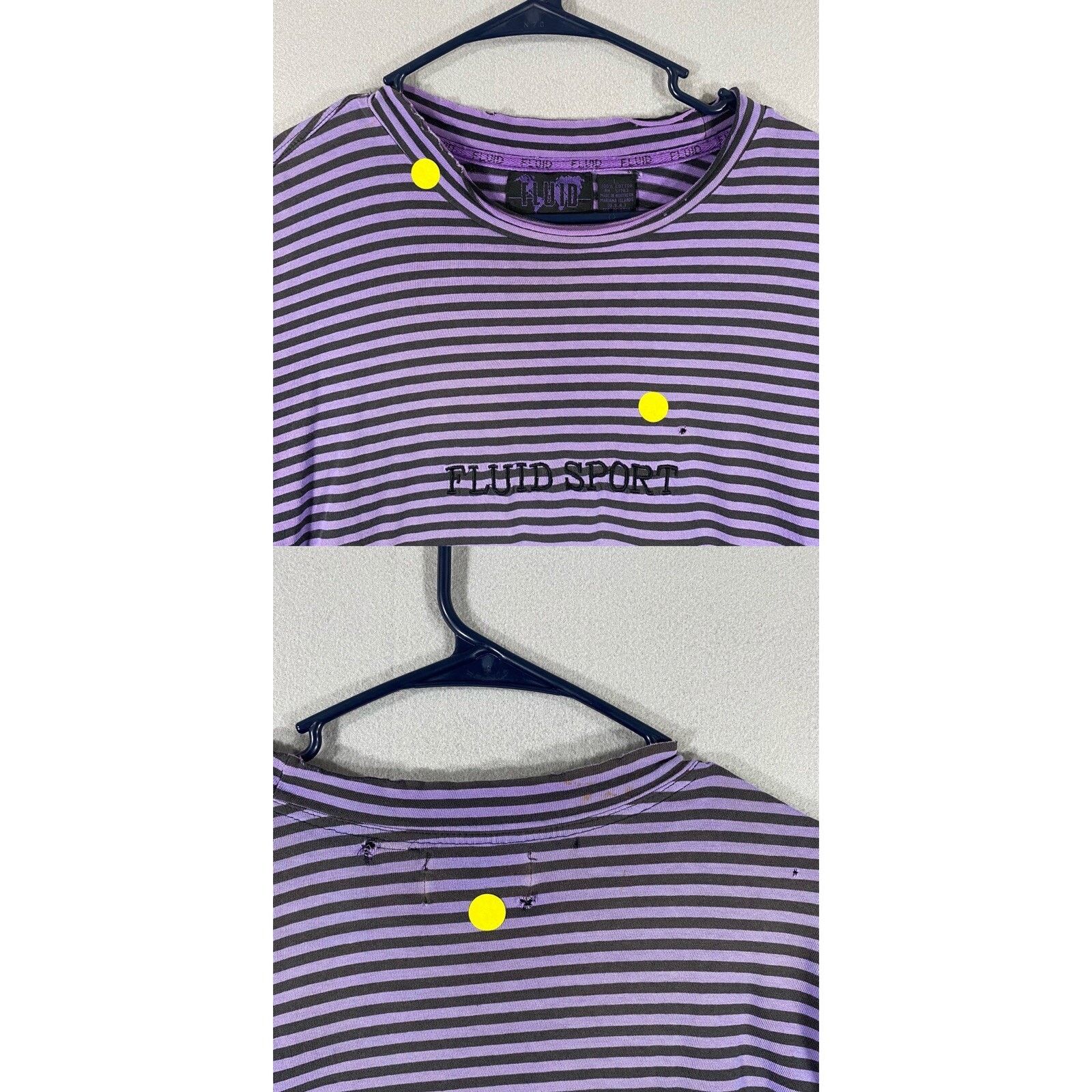 Other Vtg Fluid Sport Striped Distressed T Shirt USA Made Large Size US L / EU 52-54 / 3 - 11 Thumbnail
