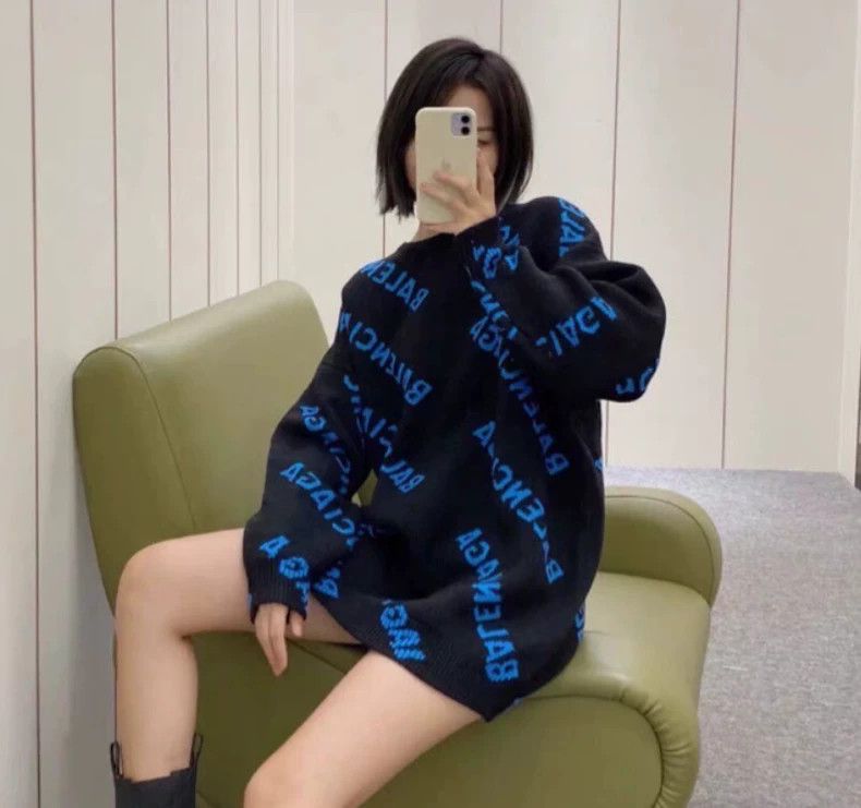 Balenciaga Balenciaga Black logo letter bullet screen full of cotton Size S / US 4 / IT 40 - 8 Thumbnail