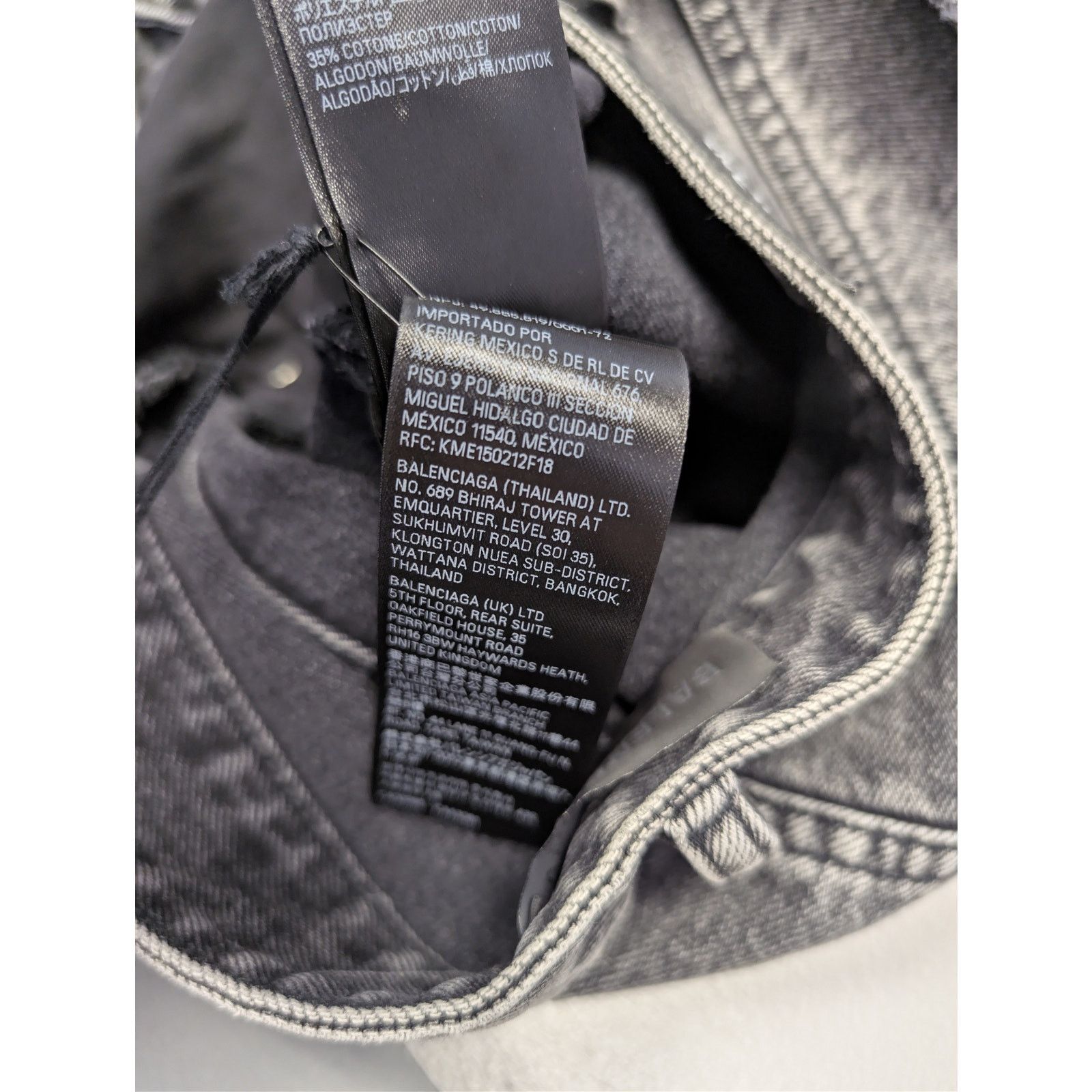 Balenciaga o1rshd1 Low Crotch Distressed Loose Denim Jeans Washed Black Size US 27 - 21 Thumbnail