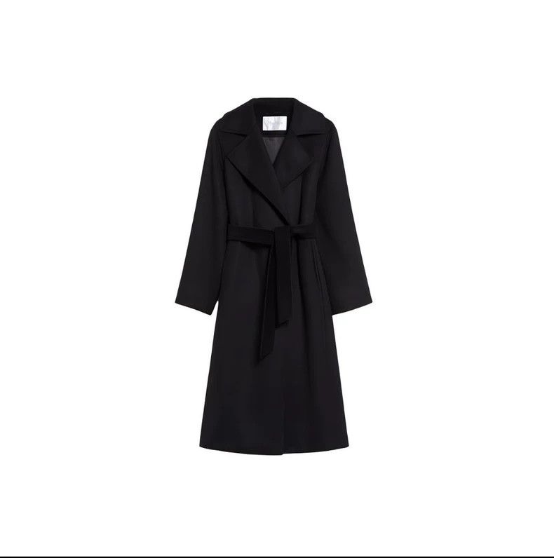 Other Max Mara Solid Long Lapel Tie Long Sleeve Coat Size S / US 4 / IT 40 - 1 Thumbnail