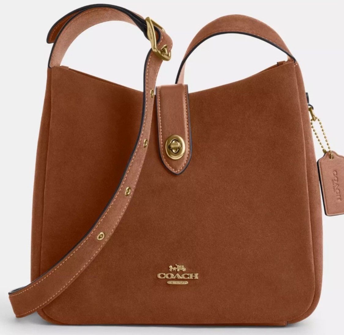 Coach NWT COACH Hadley Convertible Crossbody Bag In Suede Size ONE SIZE - 5 Thumbnail
