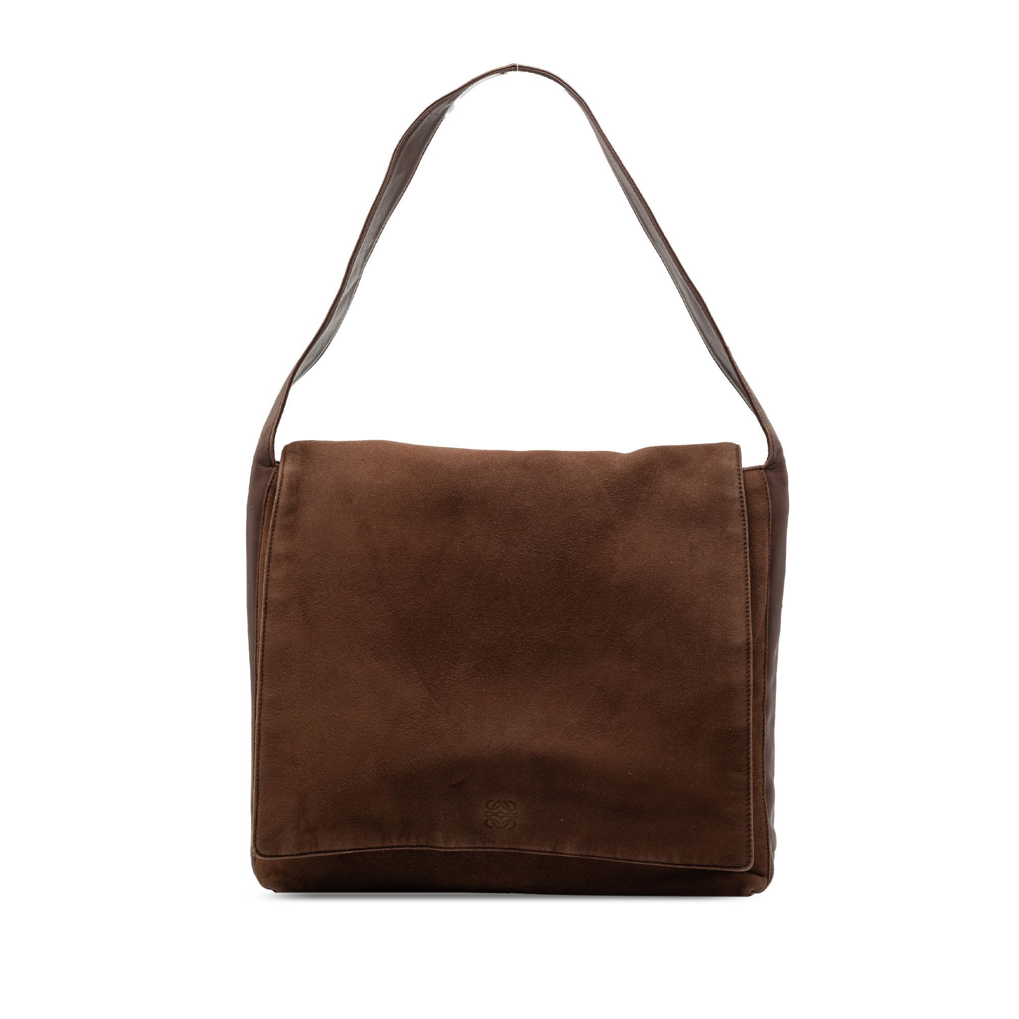 Loewe LOEWE Suede Anagram Flap Shoulder Bag Size ONE SIZE - 1 Thumbnail