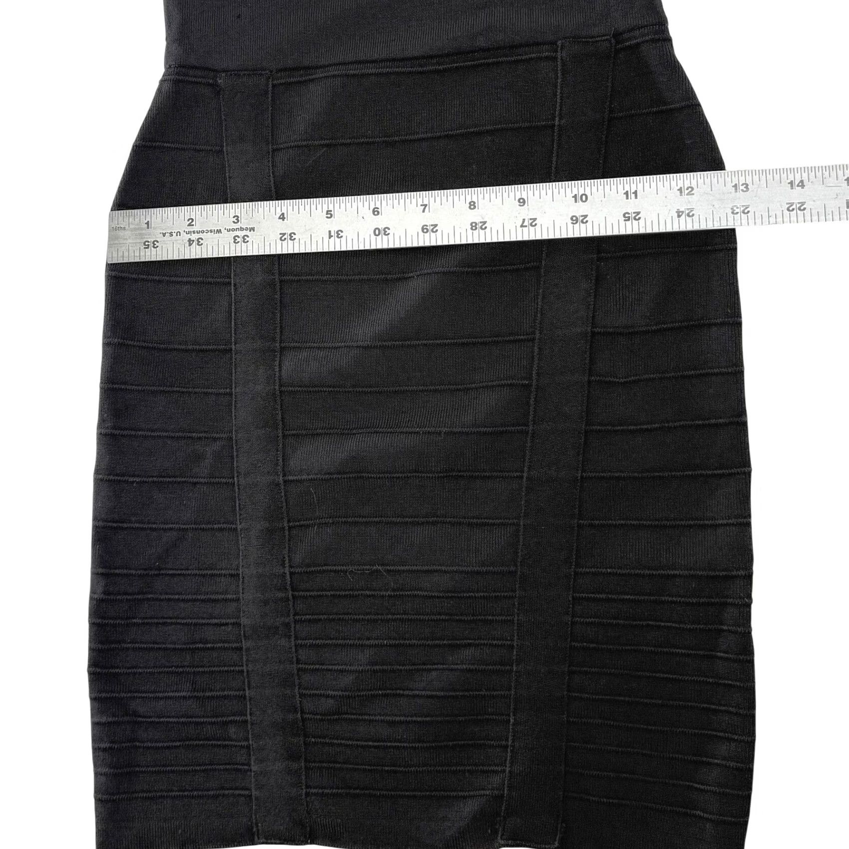 Vintage VINTAGE Rock Republic Skirt Womens XS Black Bandage Mini Knee Length High Rise Stretch Spandex Knit Casual Party/Cocktail Womens XS Size 26" / US 2 / IT 38 - 6 Thumbnail