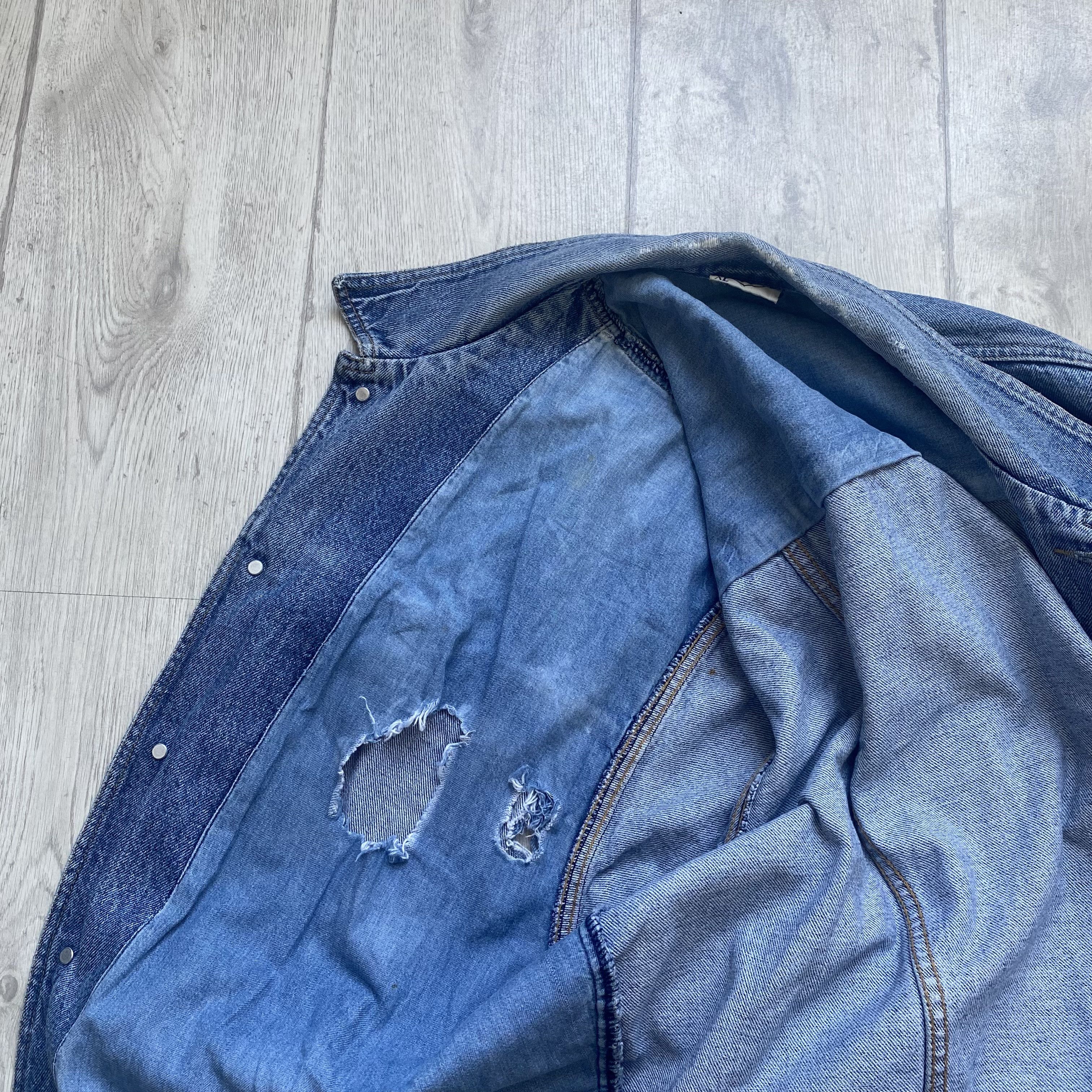 Wrangler Vintage 80s Wrangler heavy denim jacket distressed Size US XL / EU 56 / 4 - 13 Thumbnail