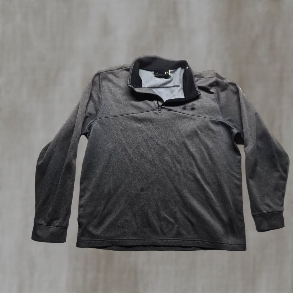 Under Armour Under Armour Cold Gear Mens Large Gray Fleece Pullover Sweatshirt 1/2 Zip Size US L / EU 52-54 / 3 - 1 Thumbnail