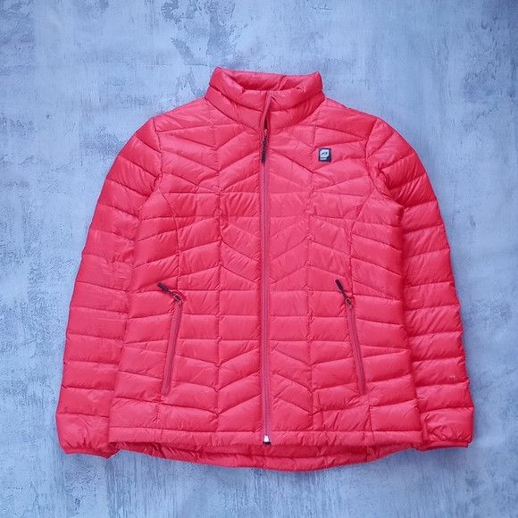 image of Orage Women's Goose Down Puffer Jacket in Orange (Size Large)