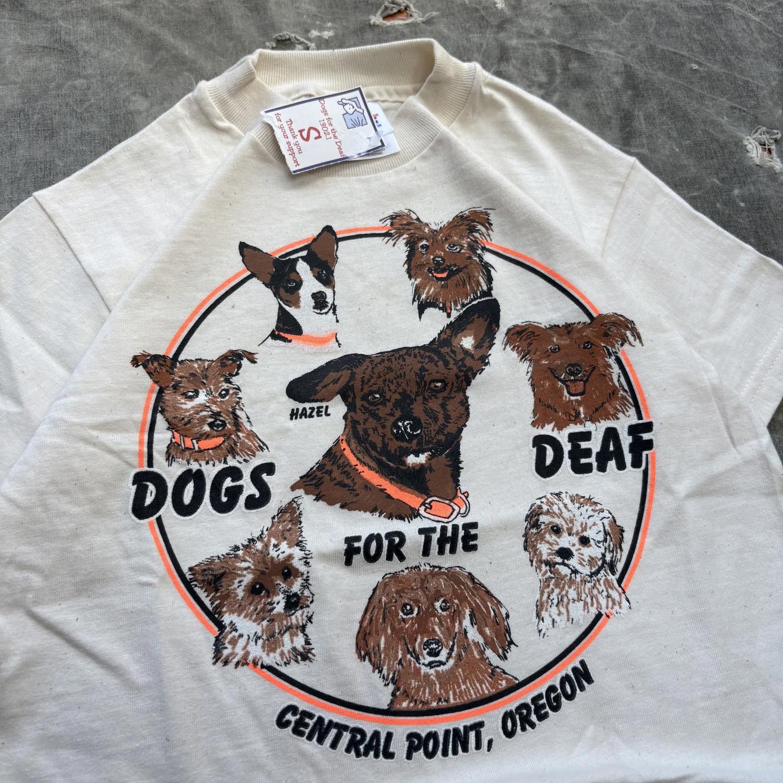 Hanes Vintage 90s Y2K New With Tags Cute Dogs For The Deaf Shirt Size S / US 4 / IT 40 - 2 Thumbnail