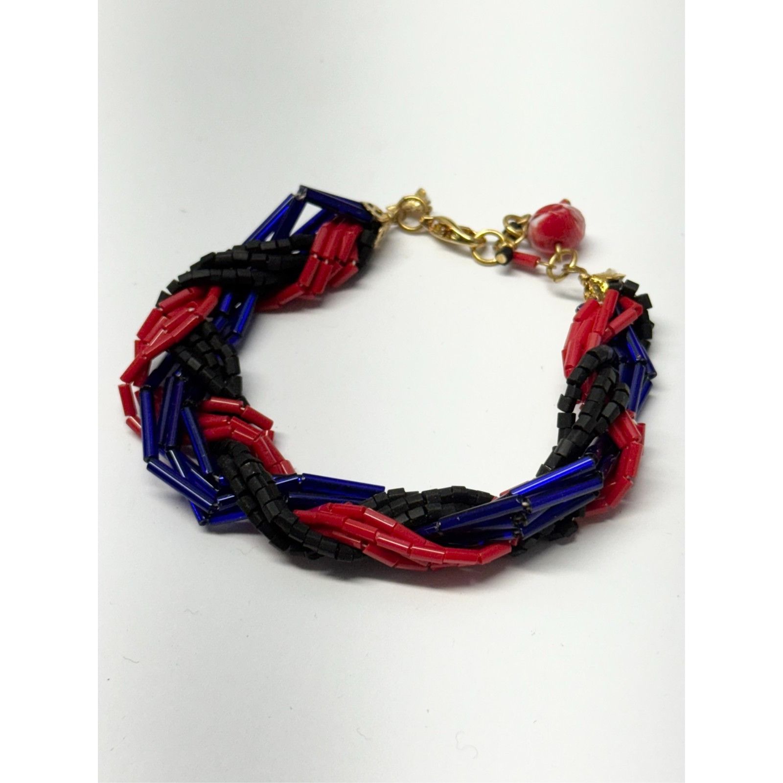 Other Vintage red braided glass sequin bracelet Size ONE SIZE - 3 Thumbnail