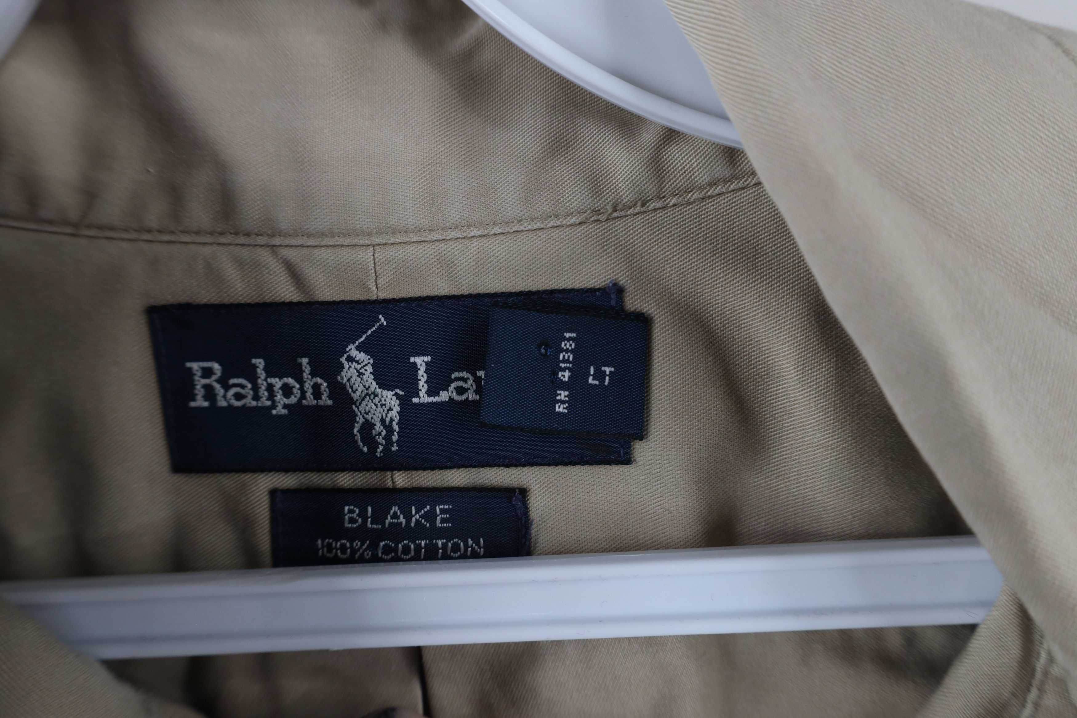 Polo Ralph Lauren Vintage 90s Ralph Lauren Fit Button Down Shirt Beige USA Size US L / EU 52-54 / 3 - 8 Thumbnail