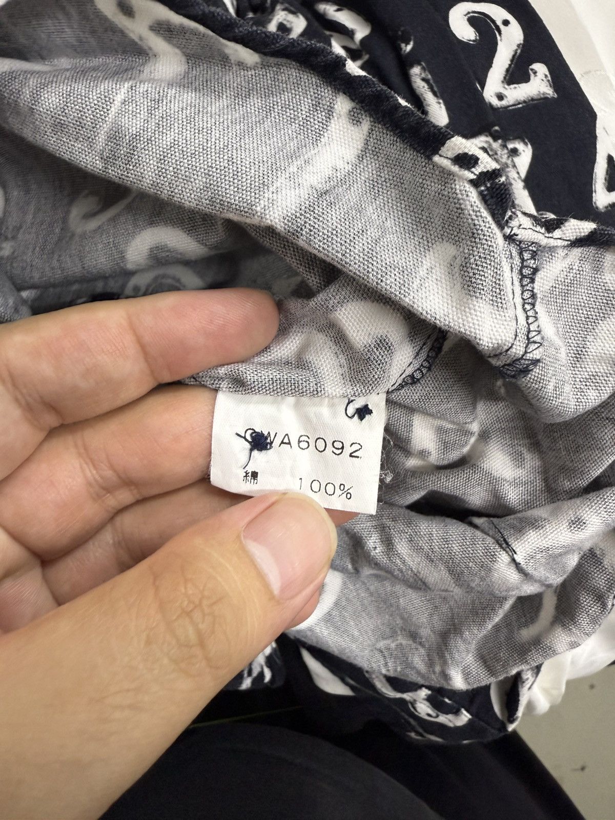 Japanese Brand Garcon Wave Homme Deux Margiela Style Number Button Up Shirt Size US M / EU 48-50 / 2 - 8 Thumbnail