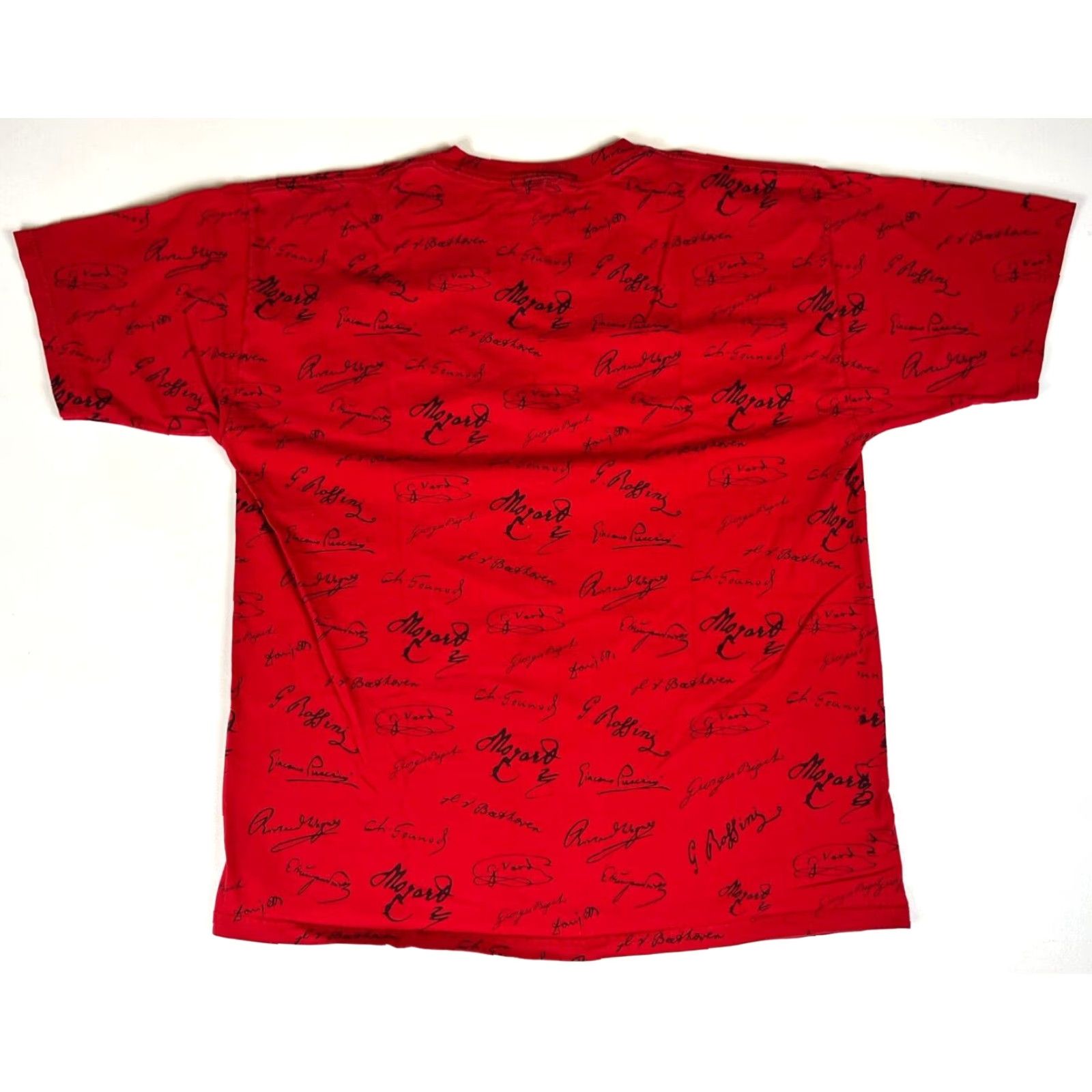 Jerzees VINTAGE JERZEES Unisex Adults Famous Classical Music Composers T-Shirt Allover Print Sz L Red Size US L / EU 52-54 / 3 - 2 Thumbnail