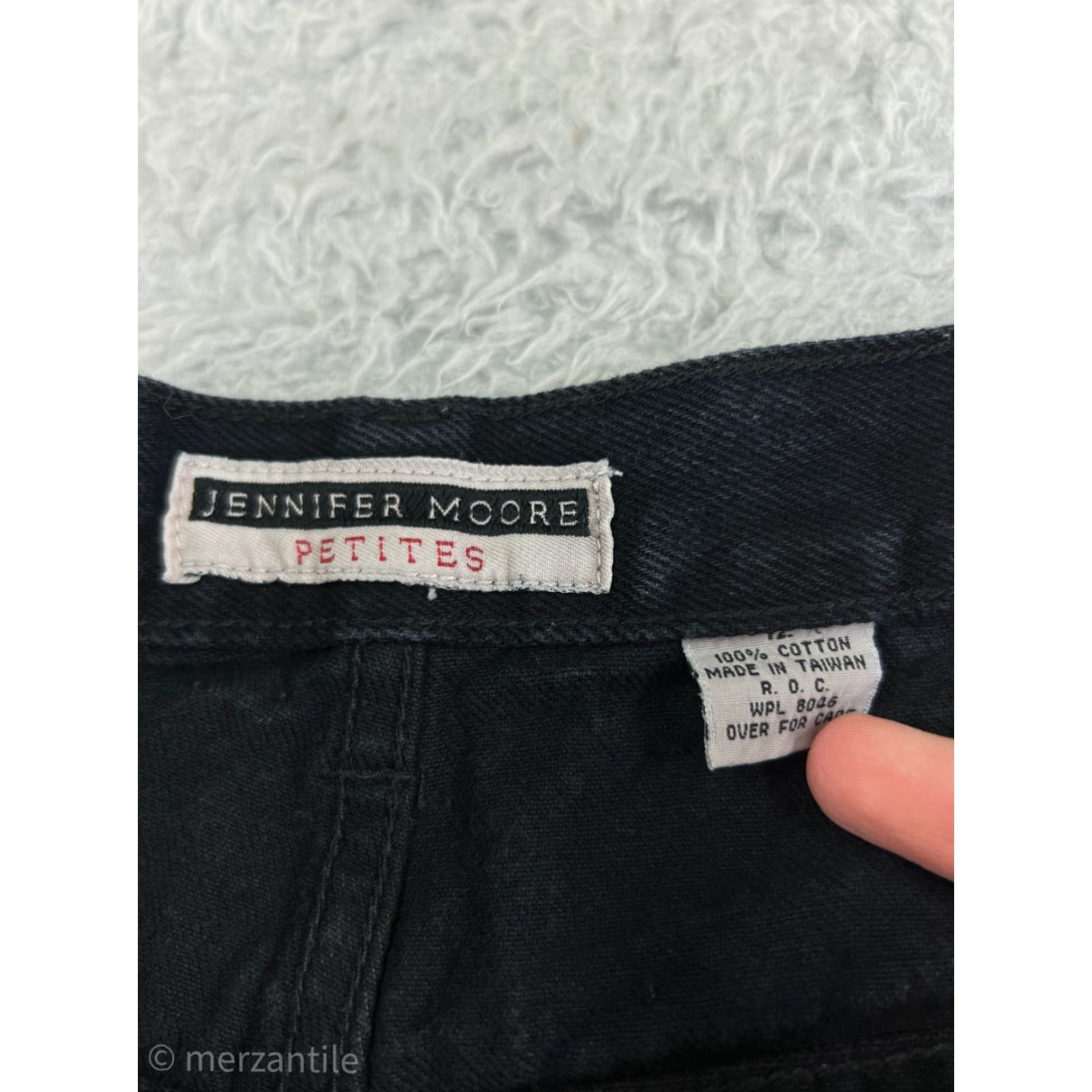 MooRER JENNIFER MOORE Jeans Womens 12 Black High Rise Straight 100% Cotton 5-Pocket Design Size 34" / US 12 / IT 48 - 4 Thumbnail