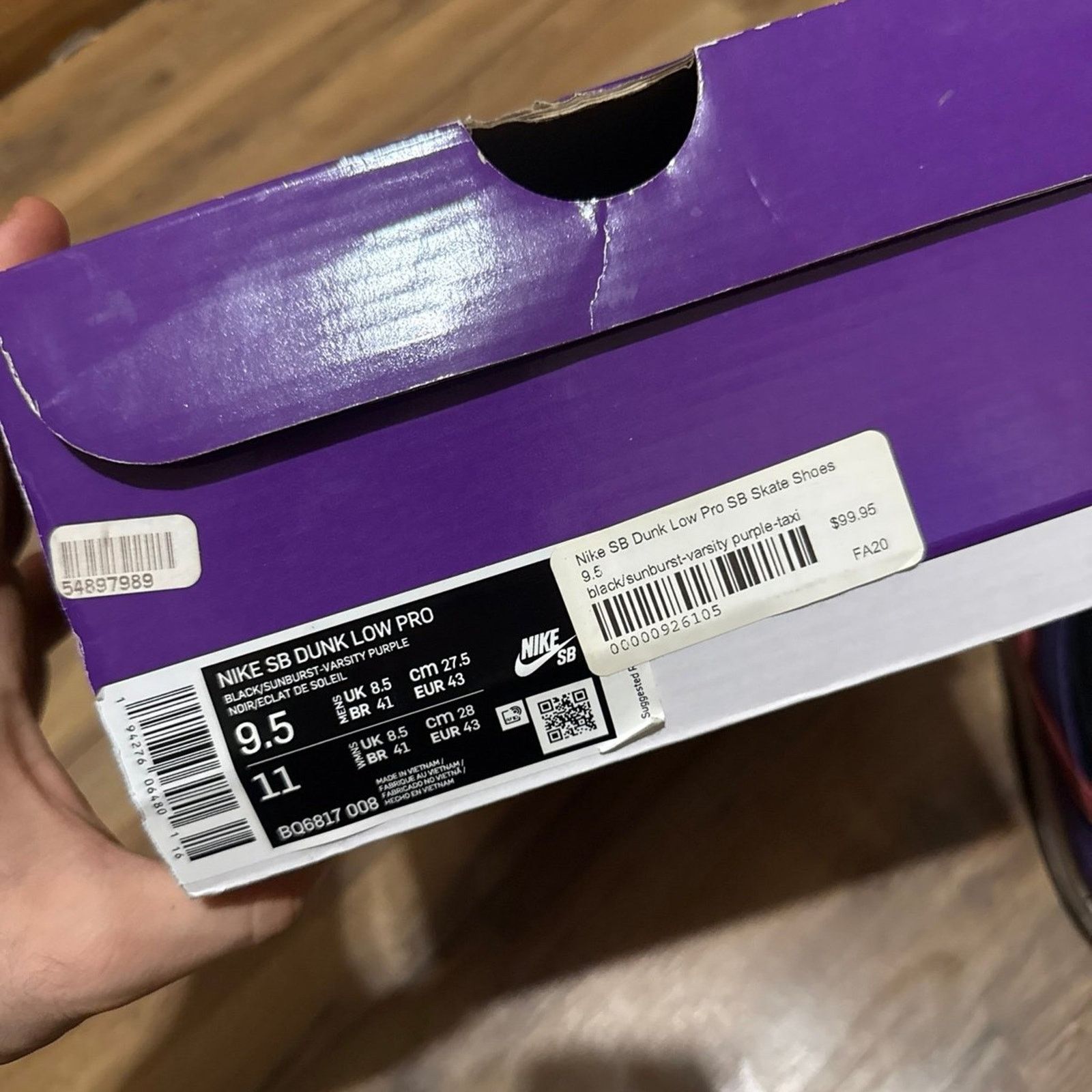 Nike Nike SB Dunk Low ACG Terra Sunburst Varsity Purple Size US 9.5 / EU 42-43 - 12 Thumbnail