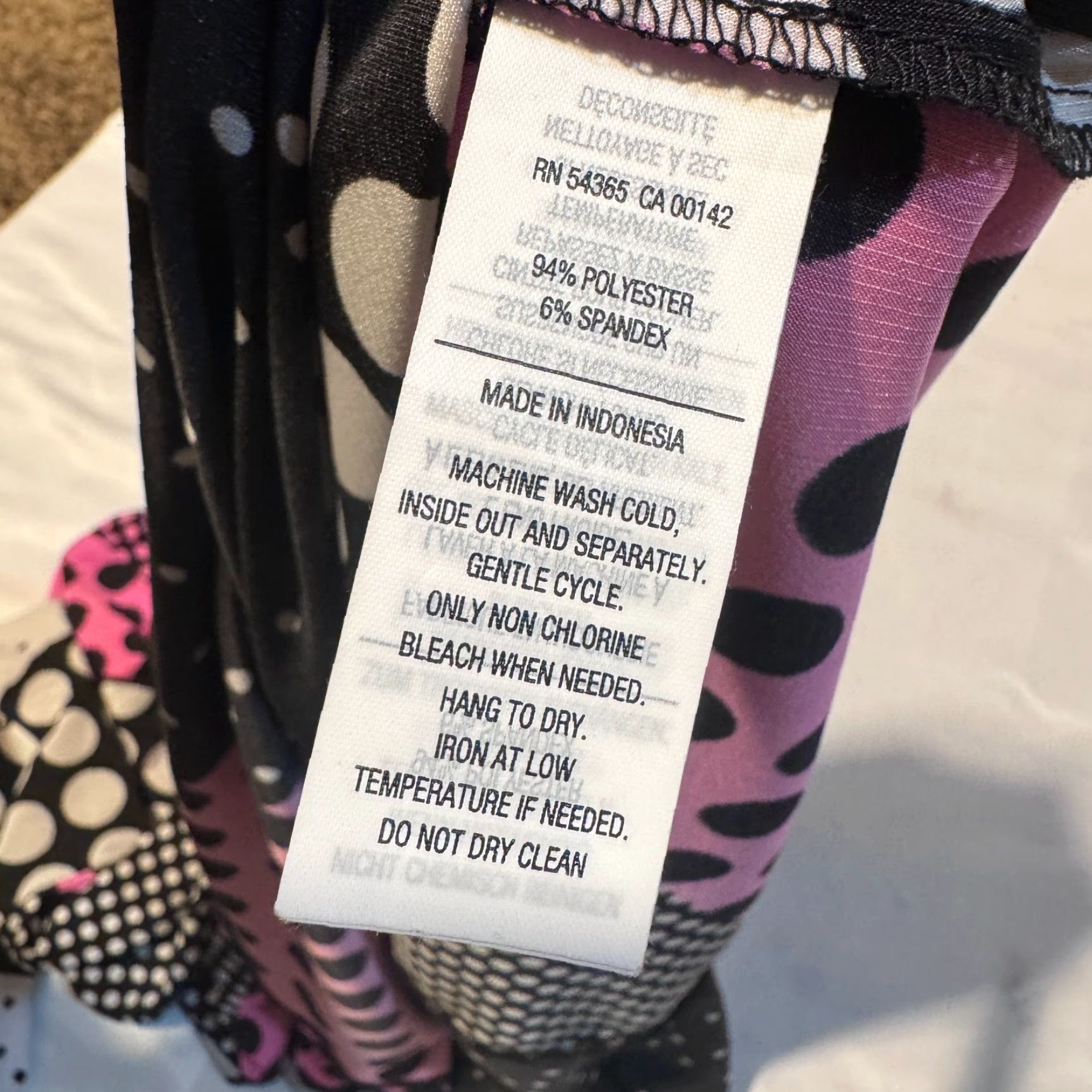 Pinko Nygard Tunic Shirt Women's Polka Dot Button Front 3/4 Sleeve Pink Black White Large L Knit Polyester Elastane Casual Seasonal Size L / US 10 / IT 46 - 7 Thumbnail