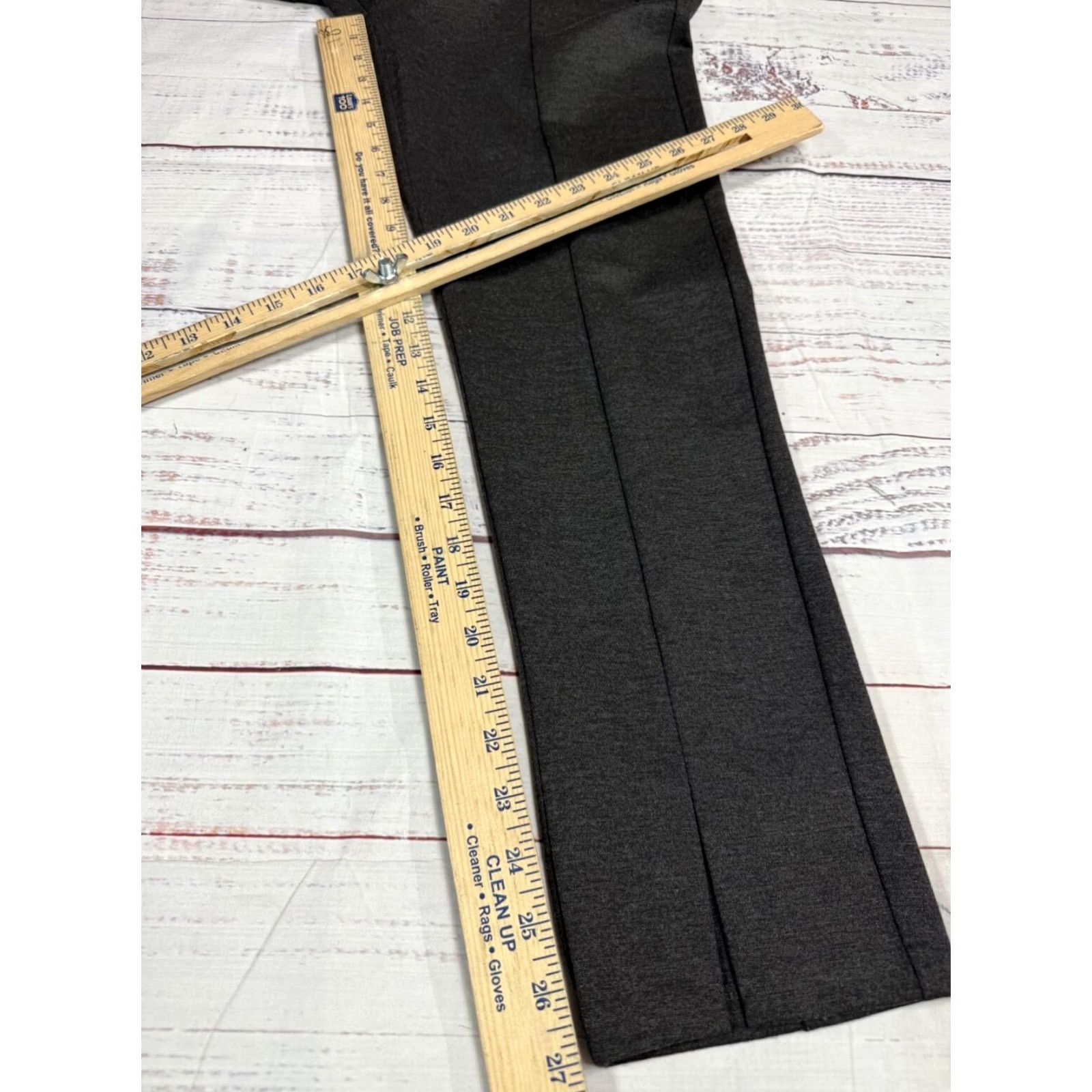 Anthropologie Cartonnier Anthropologie Gray Ponte Knit Slim Leg Pants M Women Regular Size Medium Flip Front Flat Front Ankle Style Size 32" / US 10 / IT 46 - 2 Thumbnail