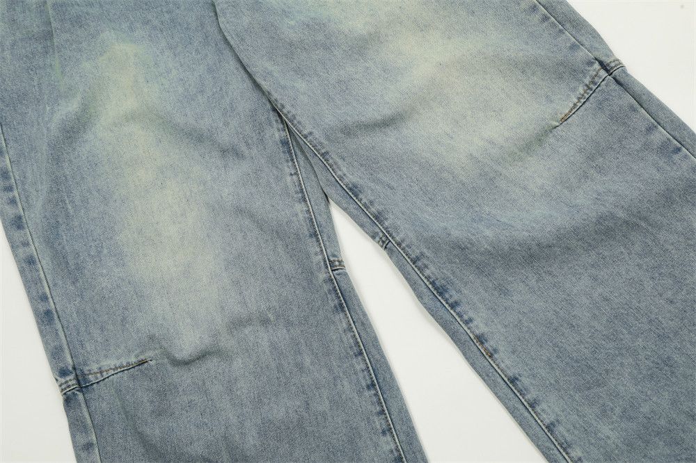 Japanese Brand × Jean Street American washed distressed punk straight jeans Size US 32 / EU 48 - 7 Thumbnail