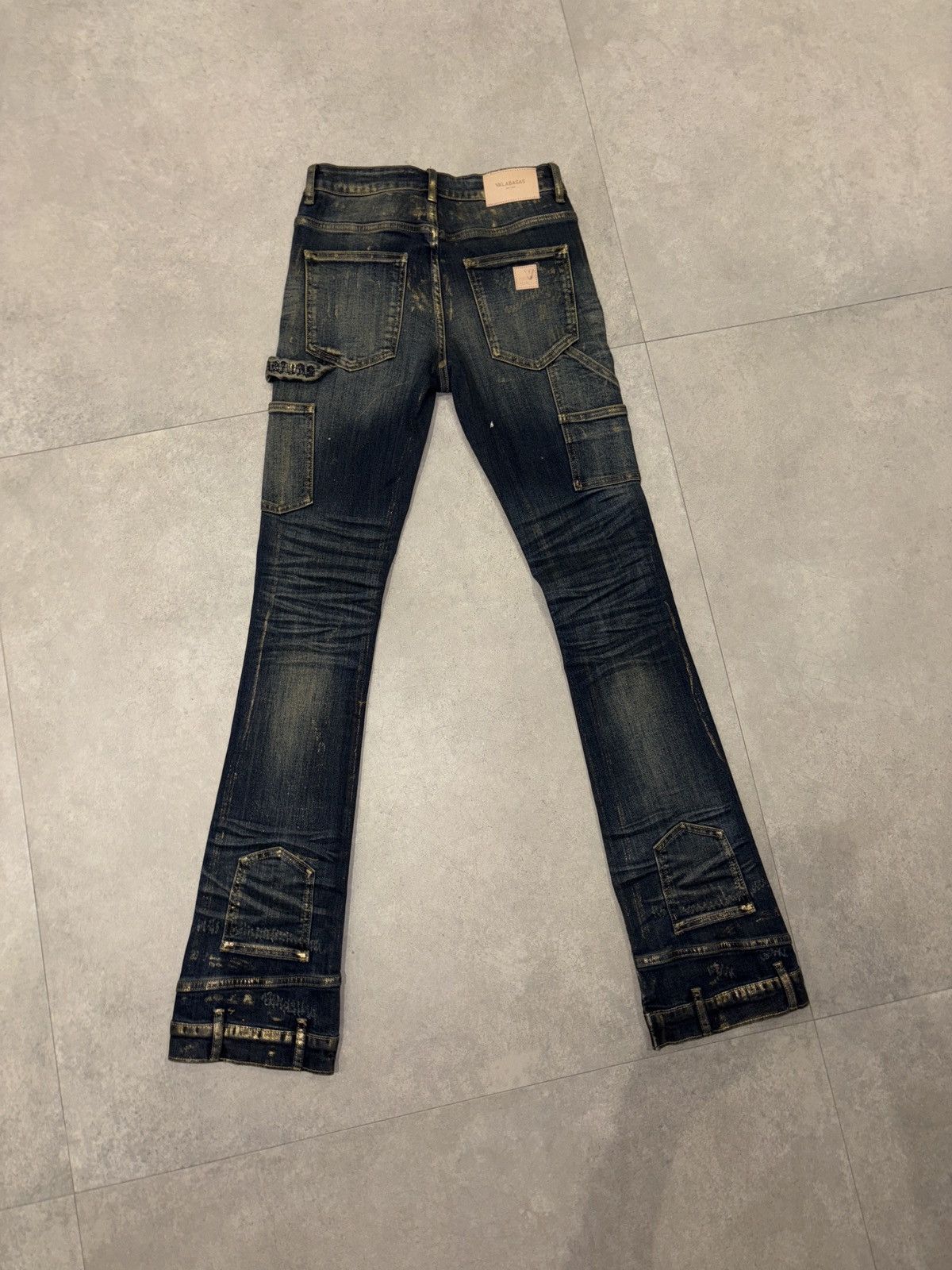 Designer × Valabasas Valabasas Vintage Gold Flare Denim Size US 29 - 4 Thumbnail