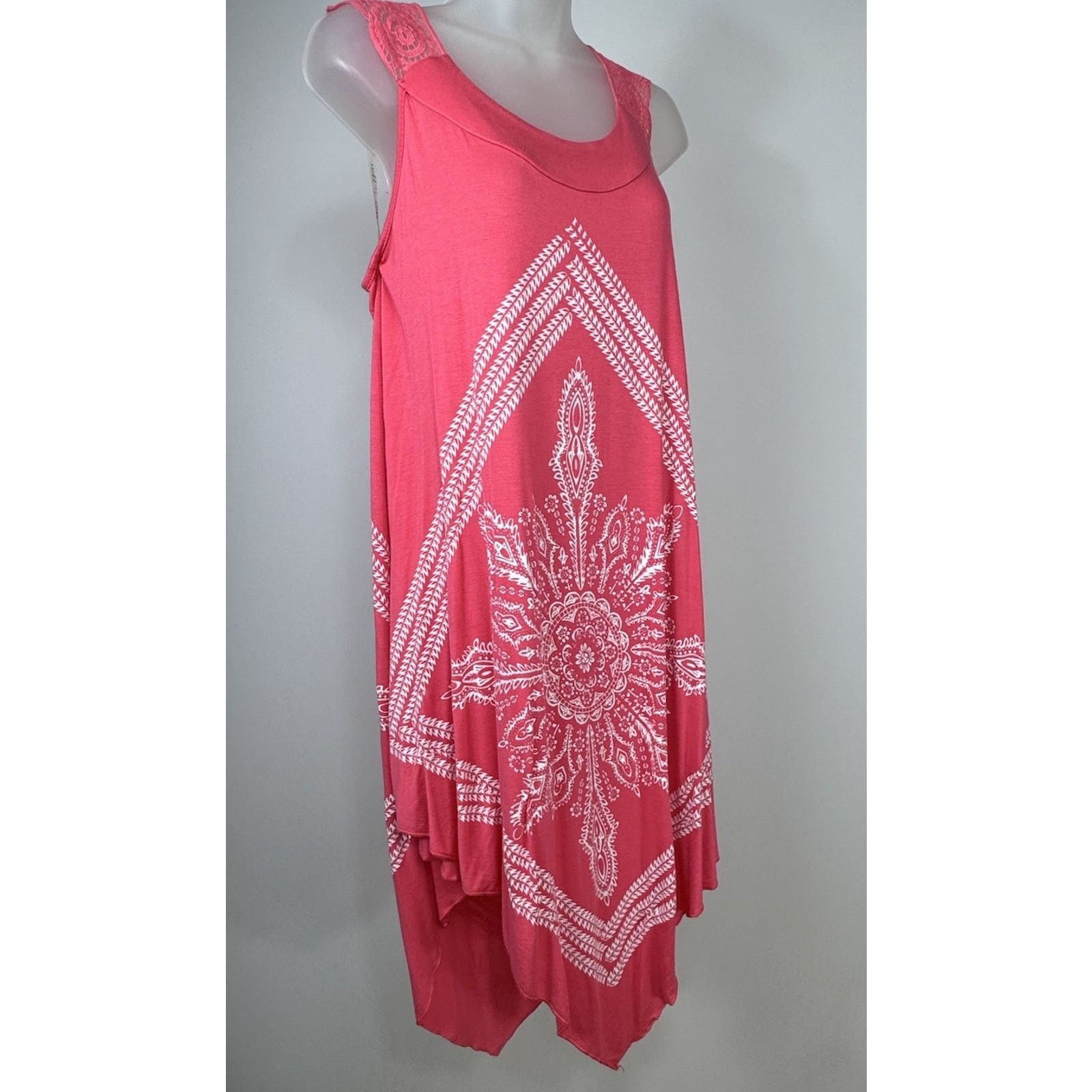 Axist Exist Maxi Dress Women's S Coral Leaf Print Sleeveless Boho Size S / US 4 / IT 40 - 2 Thumbnail