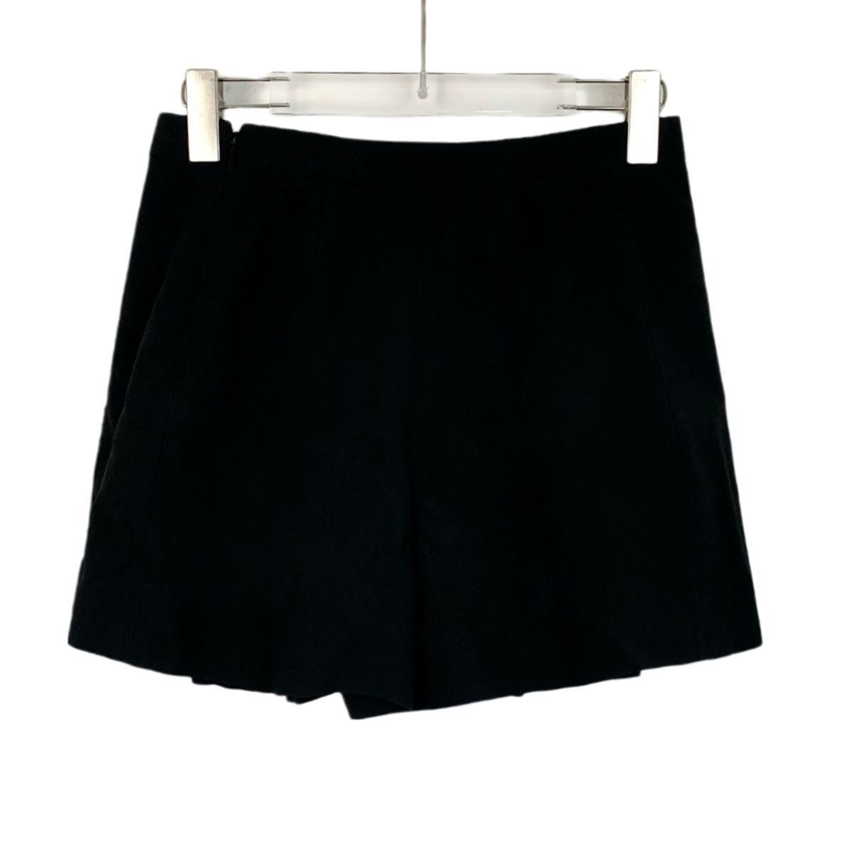 Yves Saint Laurent Saint Laurent Paris Black Gold-Studded Pleated Mini Skort Size 27" / US 4 / IT 40 - 2 Thumbnail