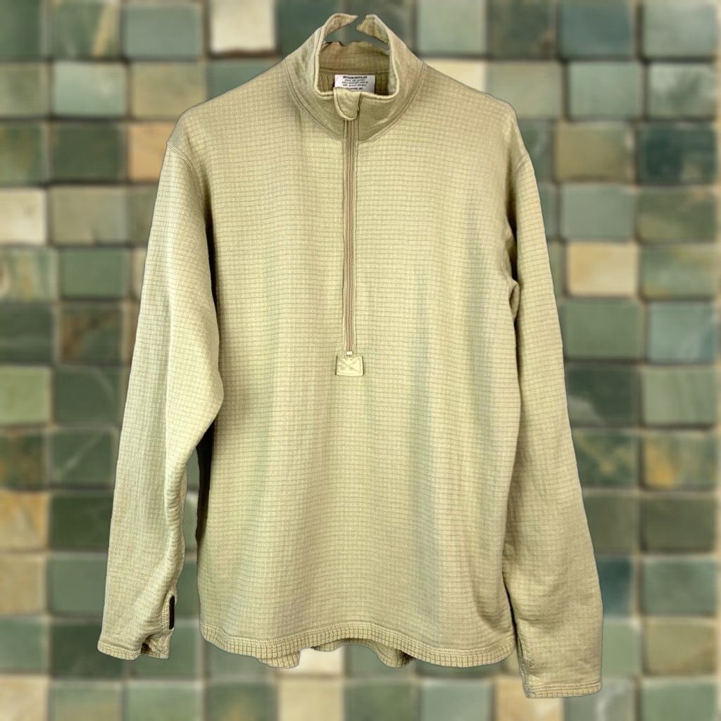 Vintage Peckham Inc. Shirt Outdoor Tan Long Sleeve Collared 1/4 Zip Medium Regular Men Vintage? Size US M / EU 48-50 / 2 - 1 Thumbnail