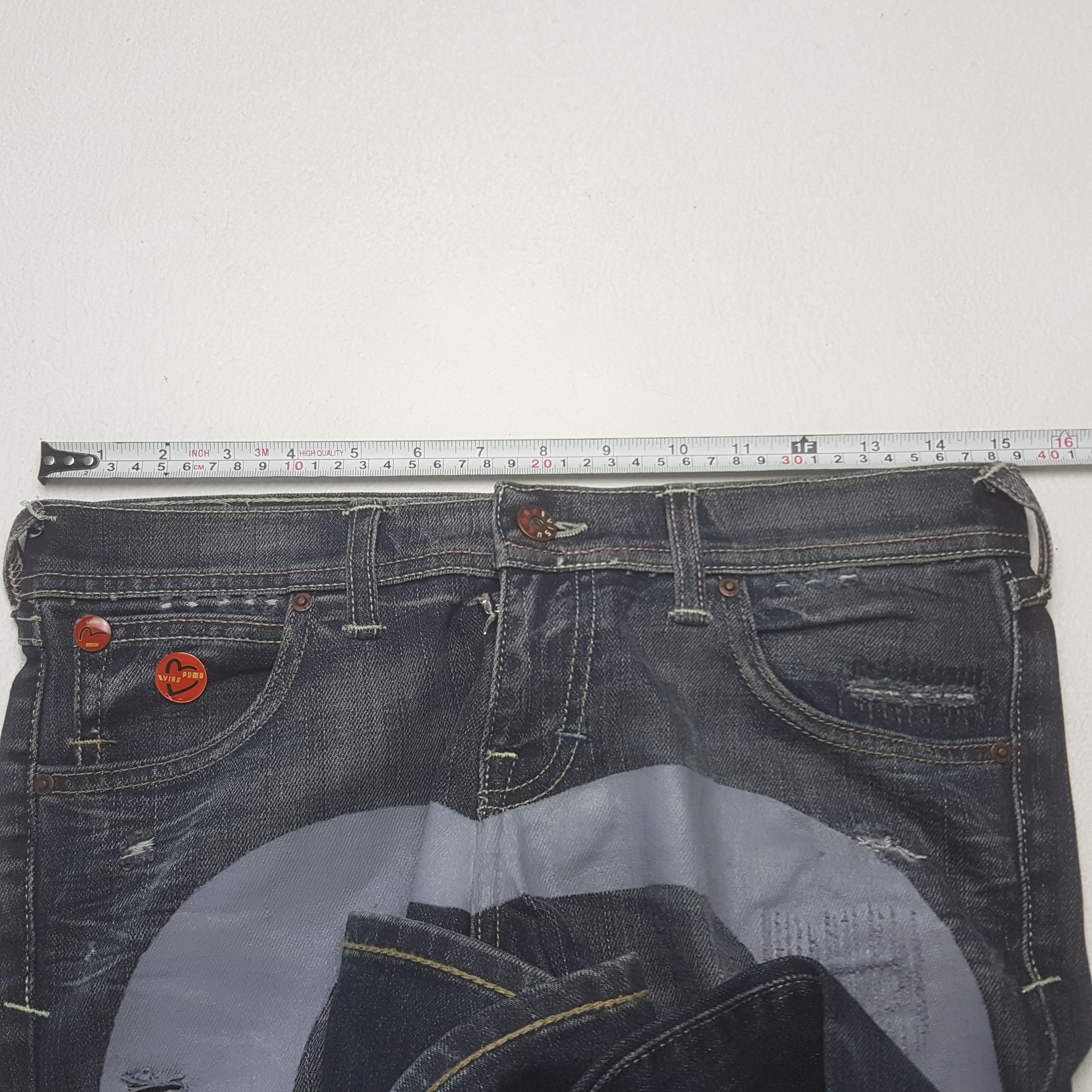 Evisu × Puma × Vintage Vintage Evisu X Puma Japanese Brand Daicock Custom Jeans Size 30" / US 8 / IT 44 - 12 Thumbnail