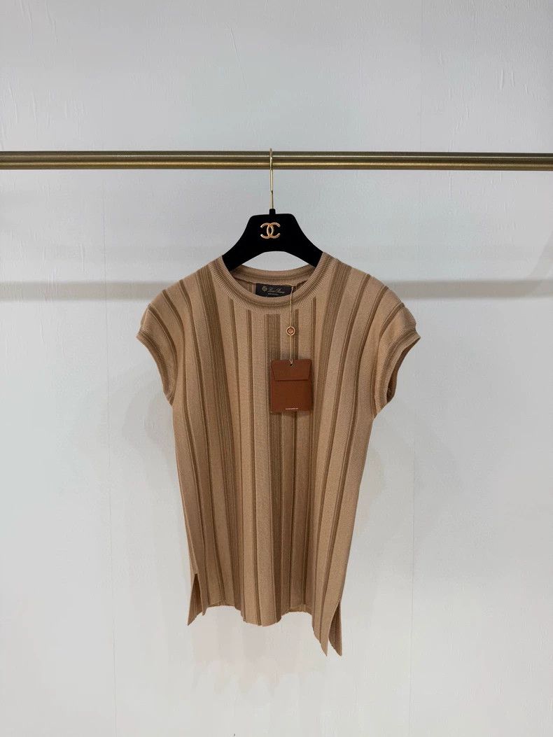 Loro Piana LORO PIANA Striped silk cashmere top Size M / US 6-8 / IT 42-44 - 1 Thumbnail