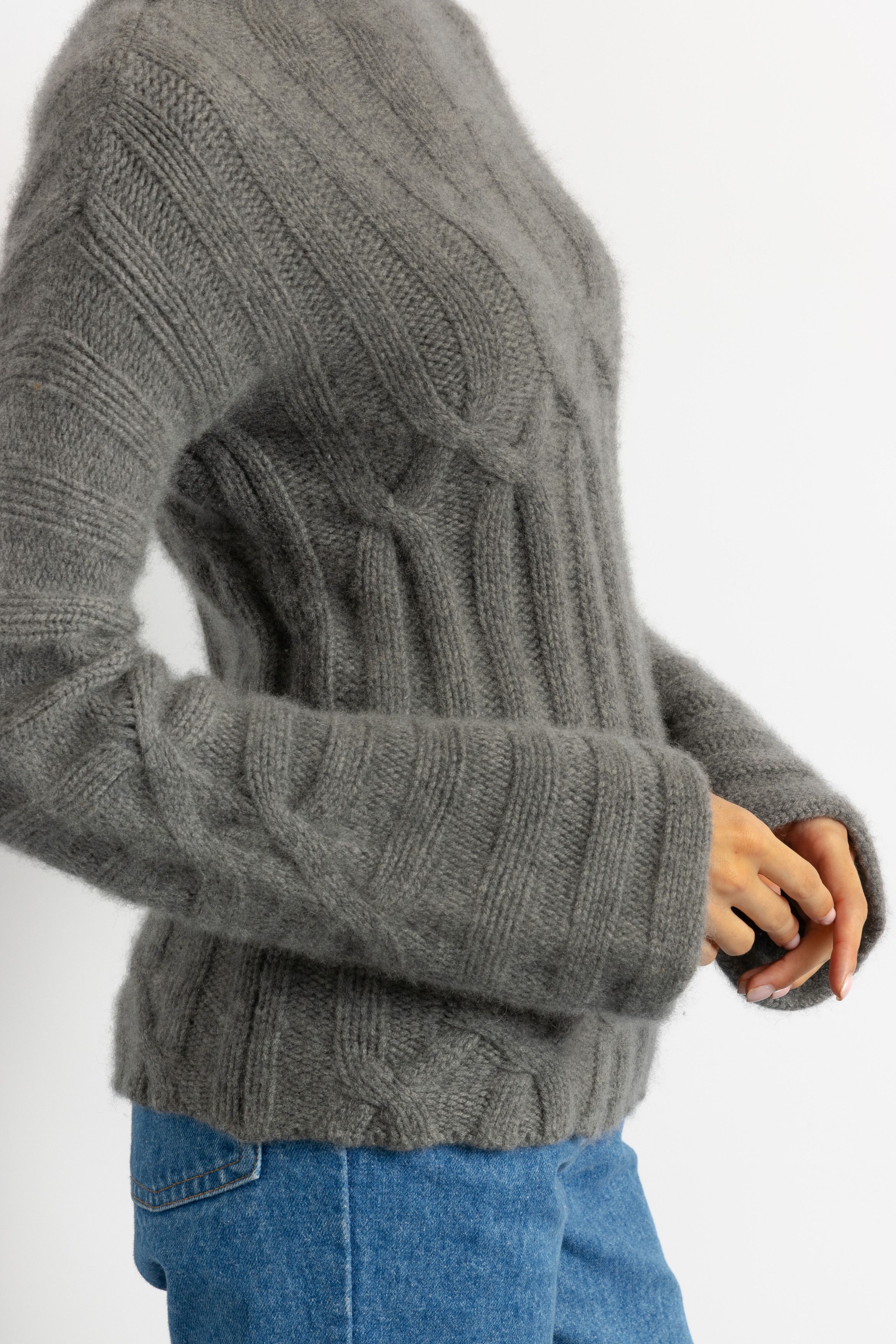 Brioni Womens Jumper Brioni Grey Jumper Cashmere Sweater 6020 Size S / US 4 / IT 40 - 7 Thumbnail