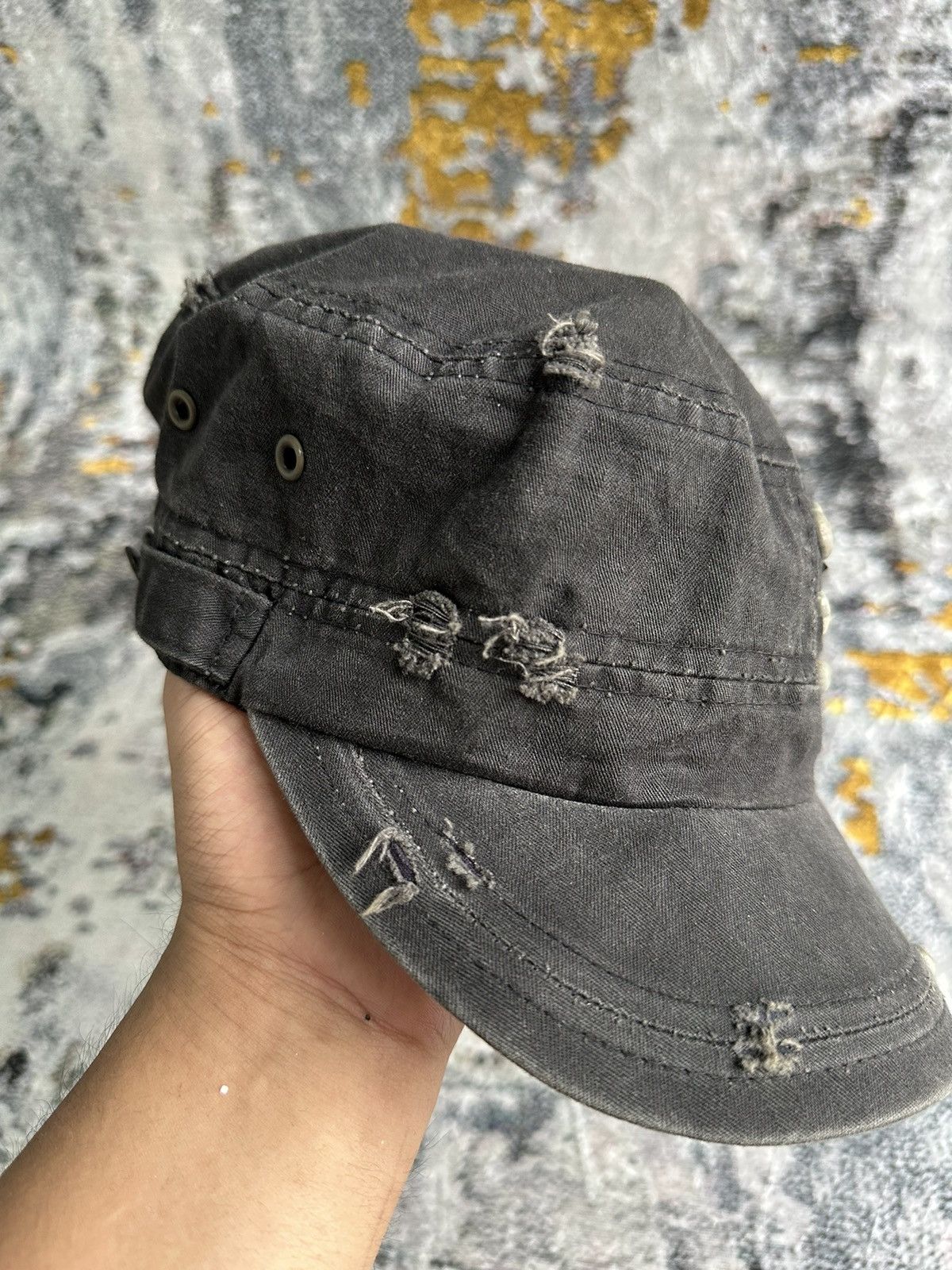 KMRii CRAZY FADED JAPANESE STUDDED DISTRESSED CAP Size ONE SIZE - 6 Thumbnail