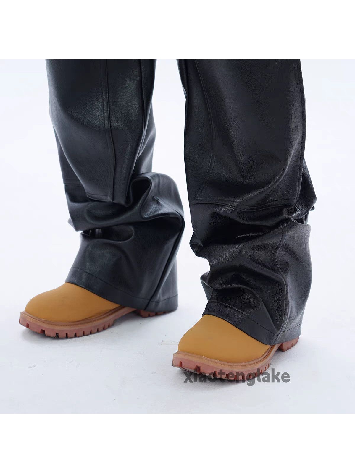 カーペンター zx pu biker rocker loose carpenter cargo work pants