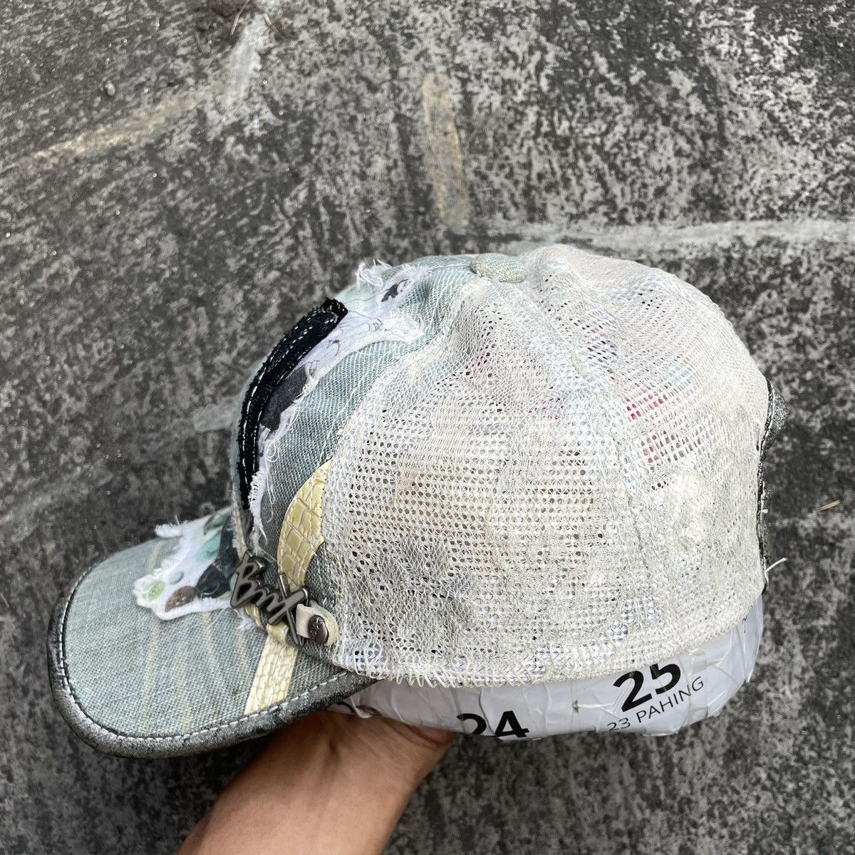 14th Addiction SICK,, patchwork and distressed trucker hat Size ONE SIZE - 4 Thumbnail