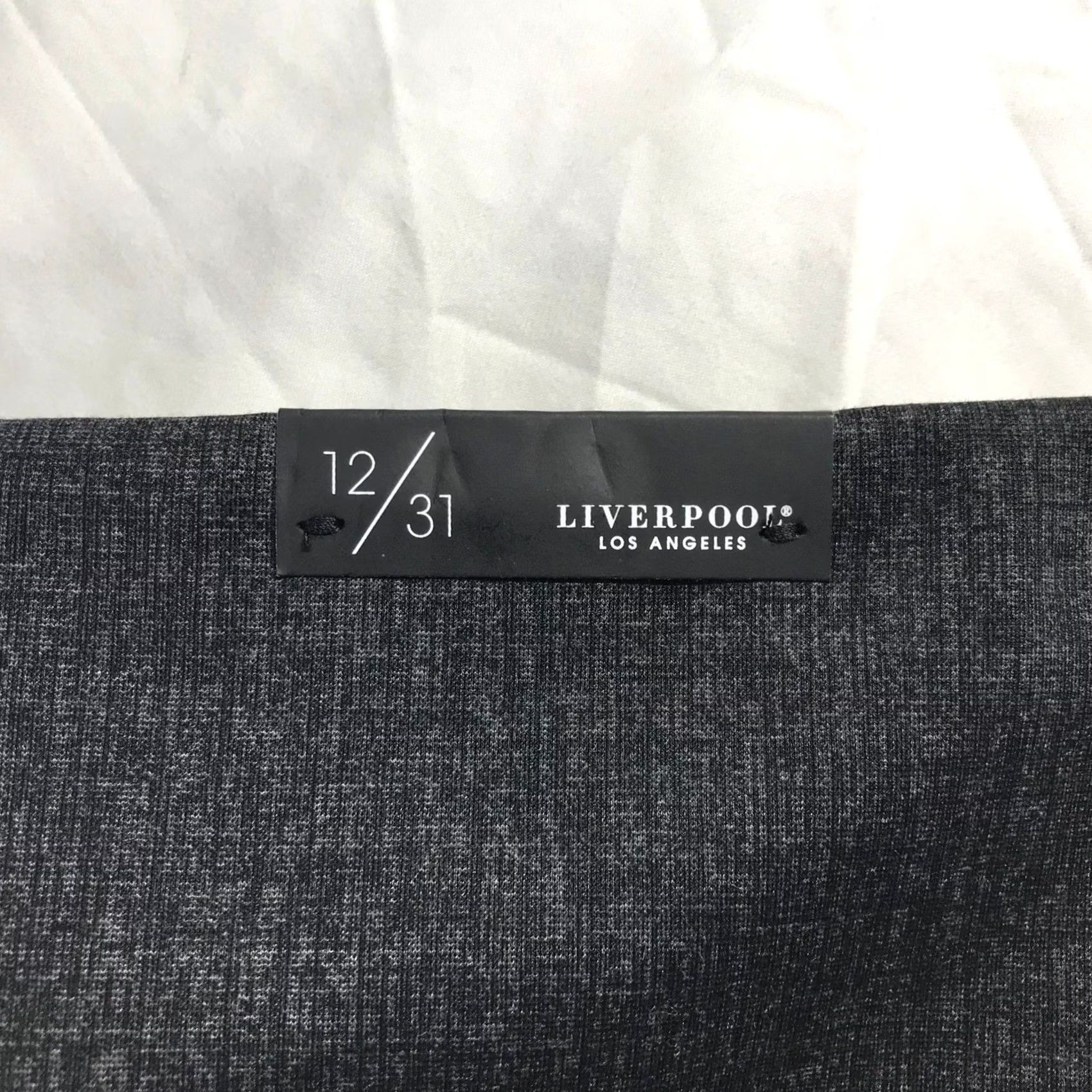 Vintage Liverpool Los Angeles Pencil Skirt High Waist Grey Tweed Knit Size 12 XM6023NF Size 34" / US 12 / IT 48 - 6 Thumbnail