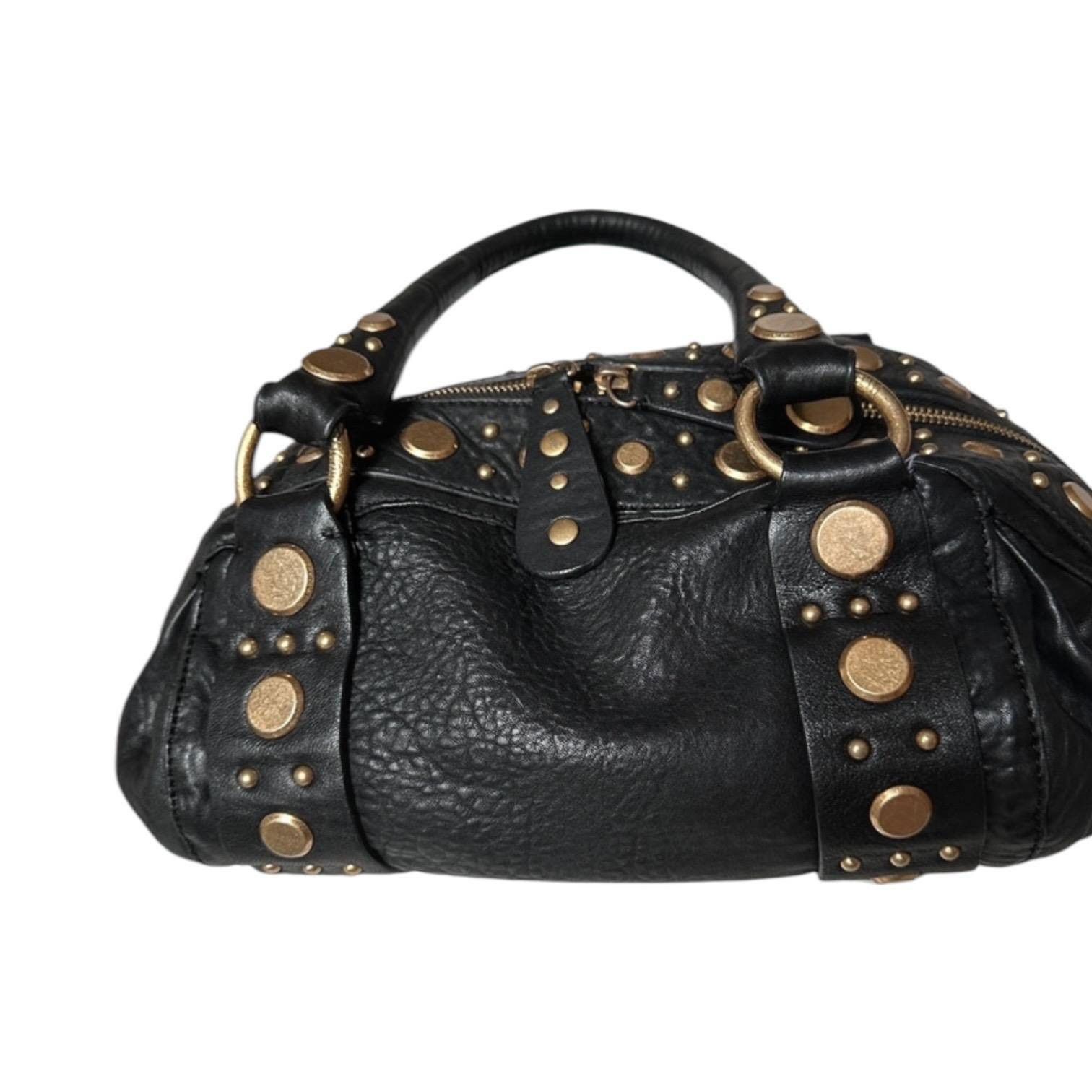 Roberto Cavalli The Cavalli Pleated Leather Shoulder Bag Size ONE SIZE - 6 Thumbnail
