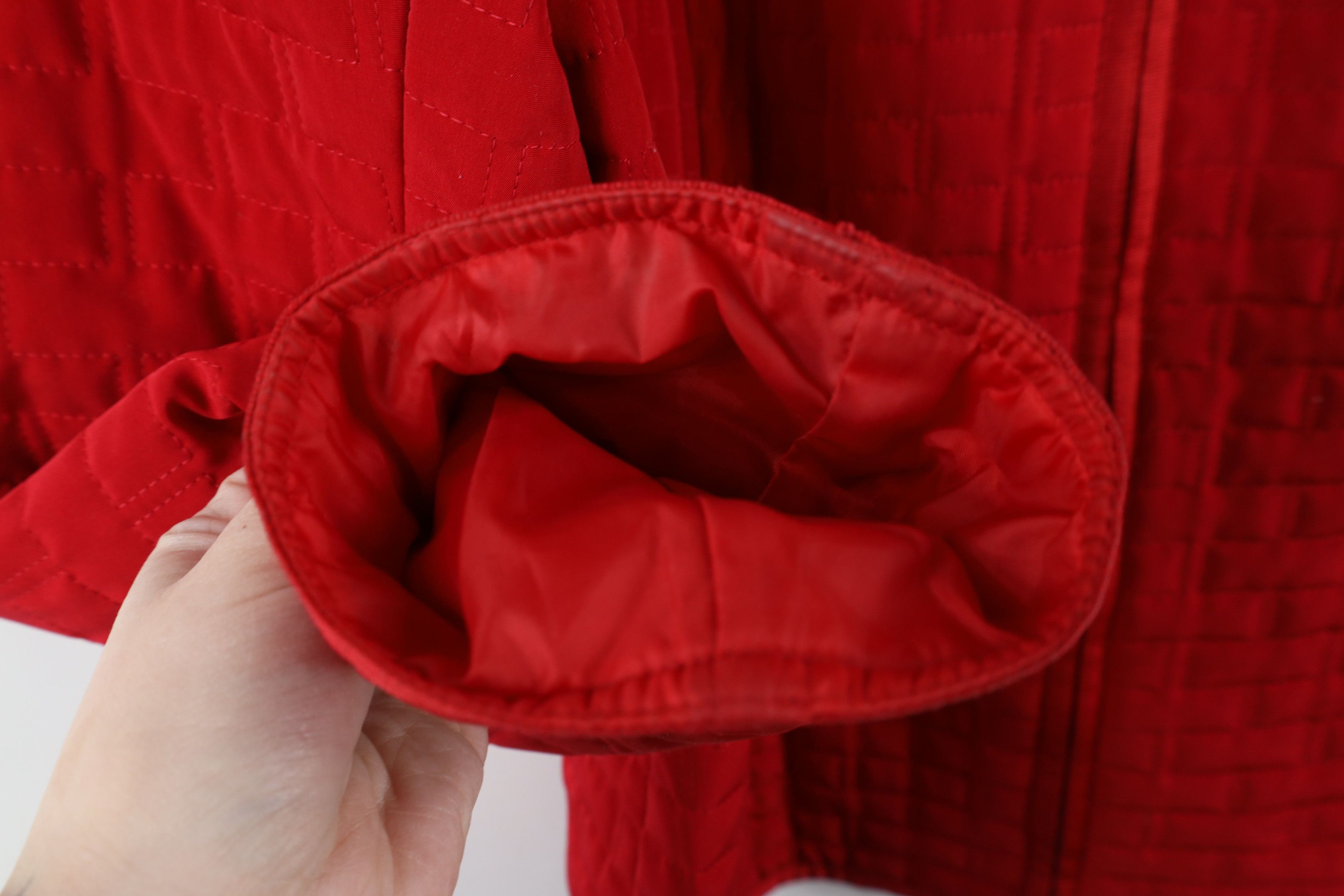 Esprit × Vintage Vintage 90s Y2K Esprit Quilted Hooded Jacket Coat Red Size L / US 10 / IT 46 - 4 Thumbnail