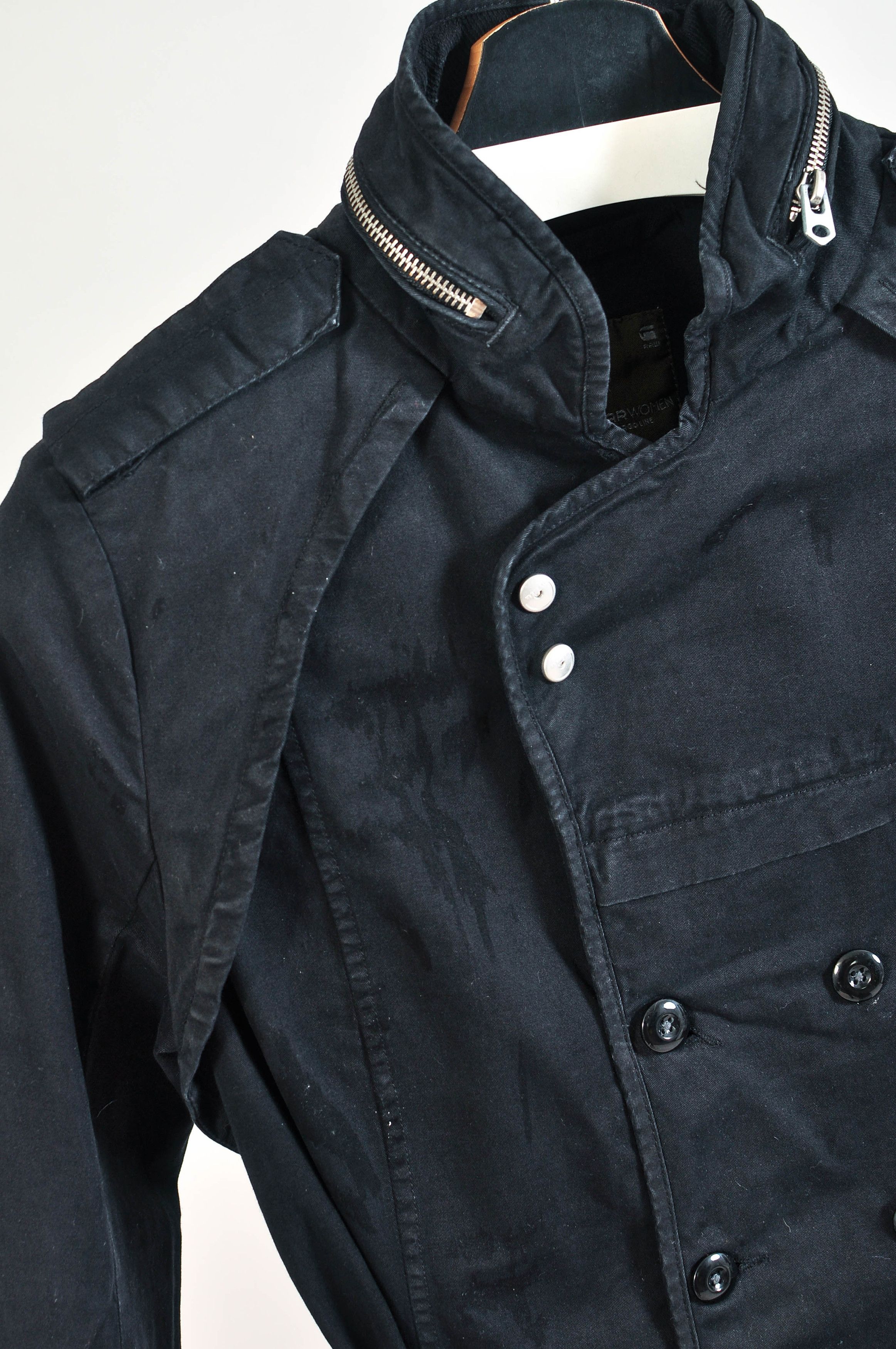G-Star Black short trench coat Size S / US 4 / IT 40 - 2 Thumbnail