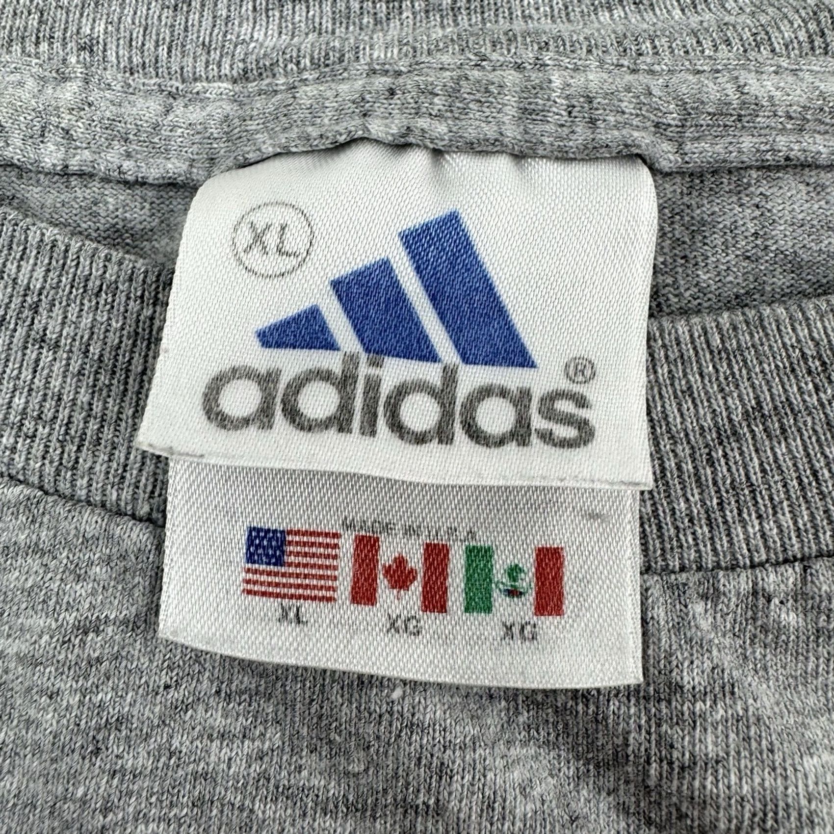 Adidas VINTAGE adidas Basketball T Shirt Adult XL Gray 90s USA Mens Size US XL / EU 56 / 4 - 4 Thumbnail