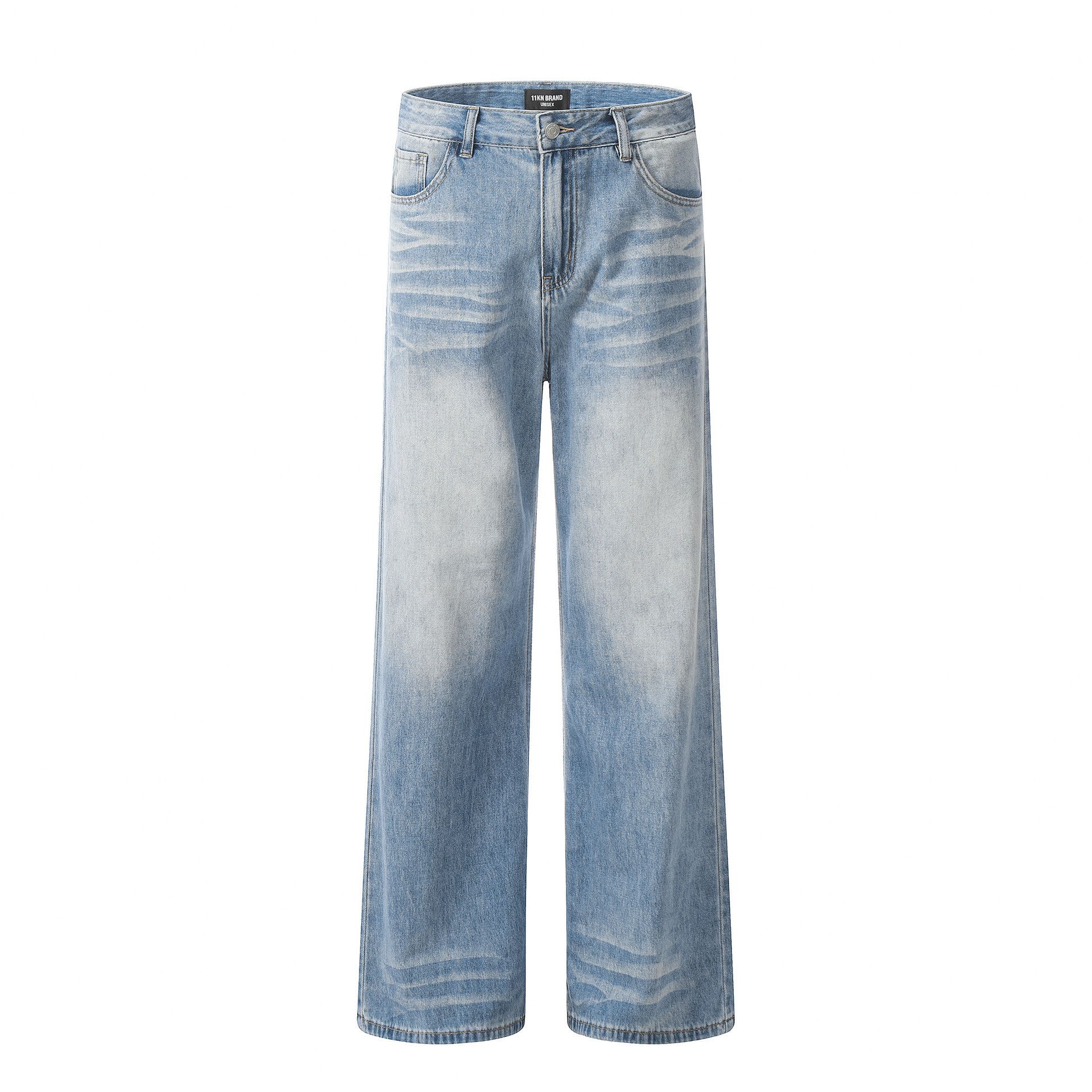 Japanese Brand × Jean American high street retro loose straight jeans for men Size US 32 / EU 48 - 1 Thumbnail