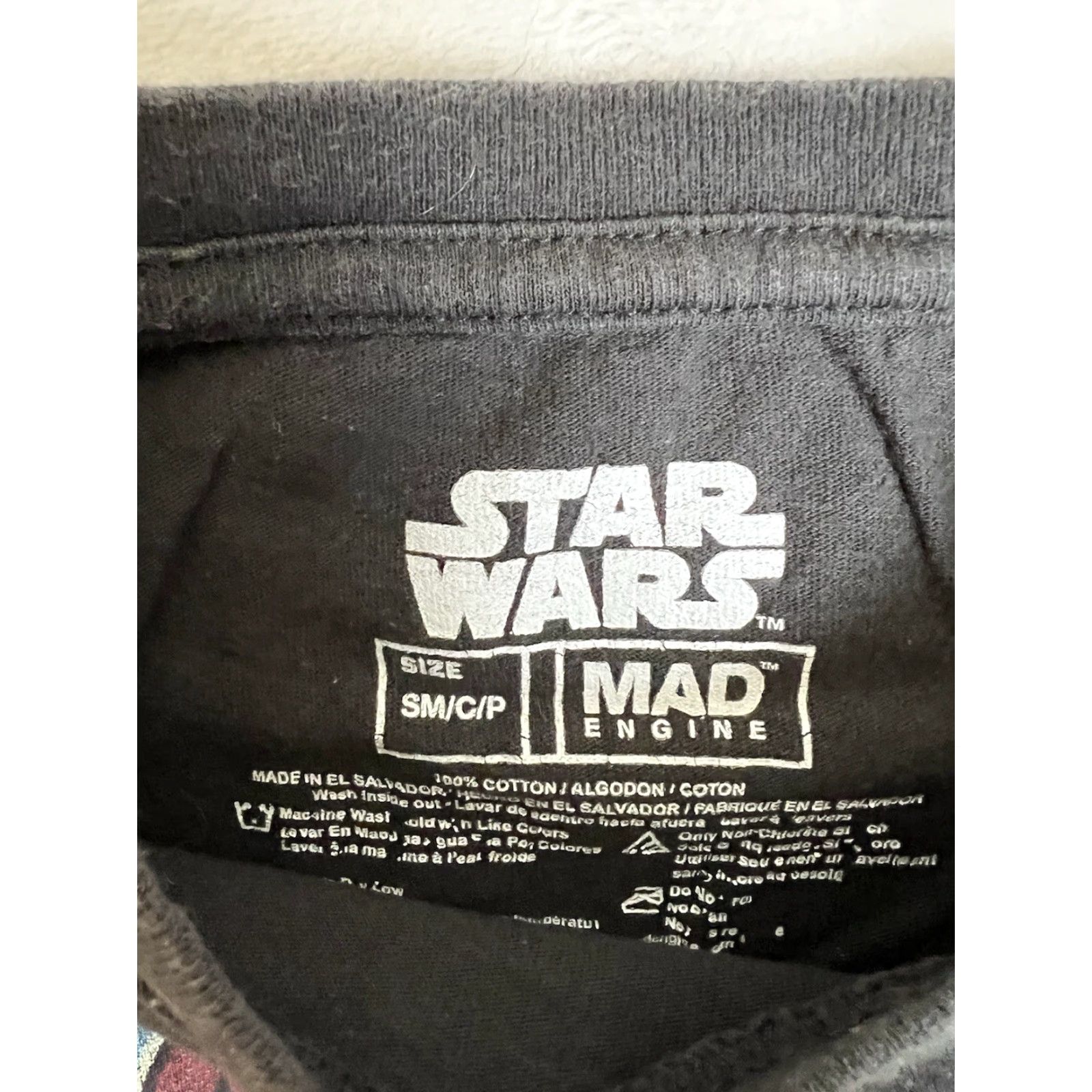 Mad Engine VINTAGE Star Wars Darth Vader Long Sleeve Shirt Mad Engine S Black 80s Retro Unisex Adults Mens Girls Size US S / EU 44-46 / 1 - 5 Thumbnail