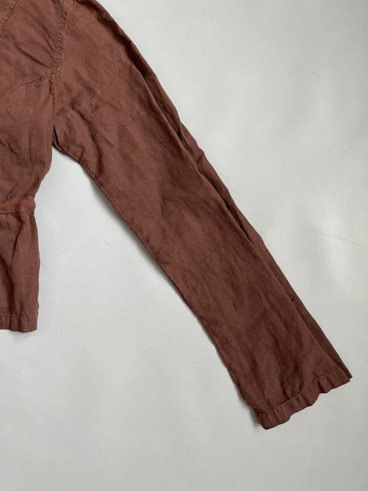 Transit TRANSIT PAR SUCH 350 Brown Linen Lightweight Blazer Jacket Size L / US 10 / IT 46 - 7 Thumbnail