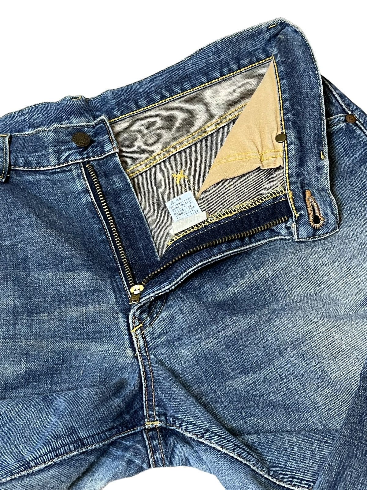 Lee VINTAGE LEE RIDERS REPRO 50s RIPPED HALF SELVEDGE DENIM Size US 35 - 12 Thumbnail