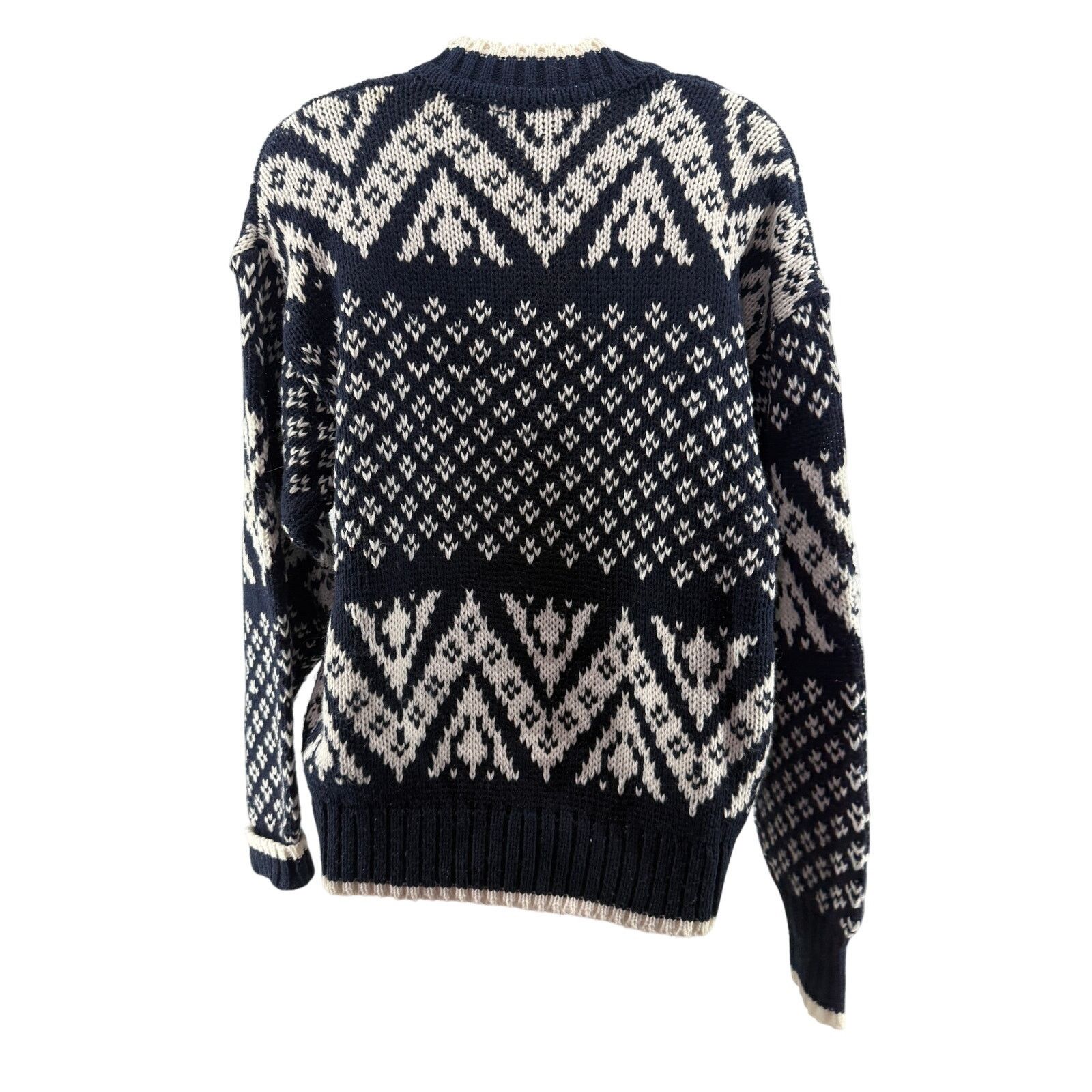 Vintage Vintage Cheryl Tiegs Navy White Pullover Jumper Sweater L Size L / US 10 / IT 46 - 3 Thumbnail
