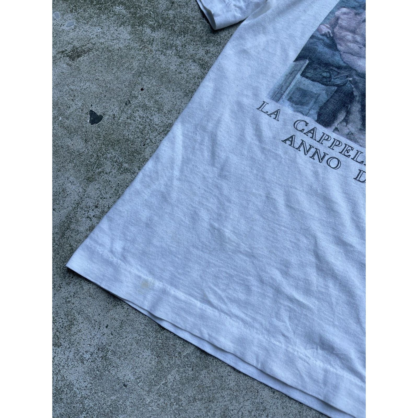 Vintage 90s Michelangelo Thrashed Distressed Faded Tee ERD Grunge Size US XL / EU 56 / 4 - 8 Thumbnail