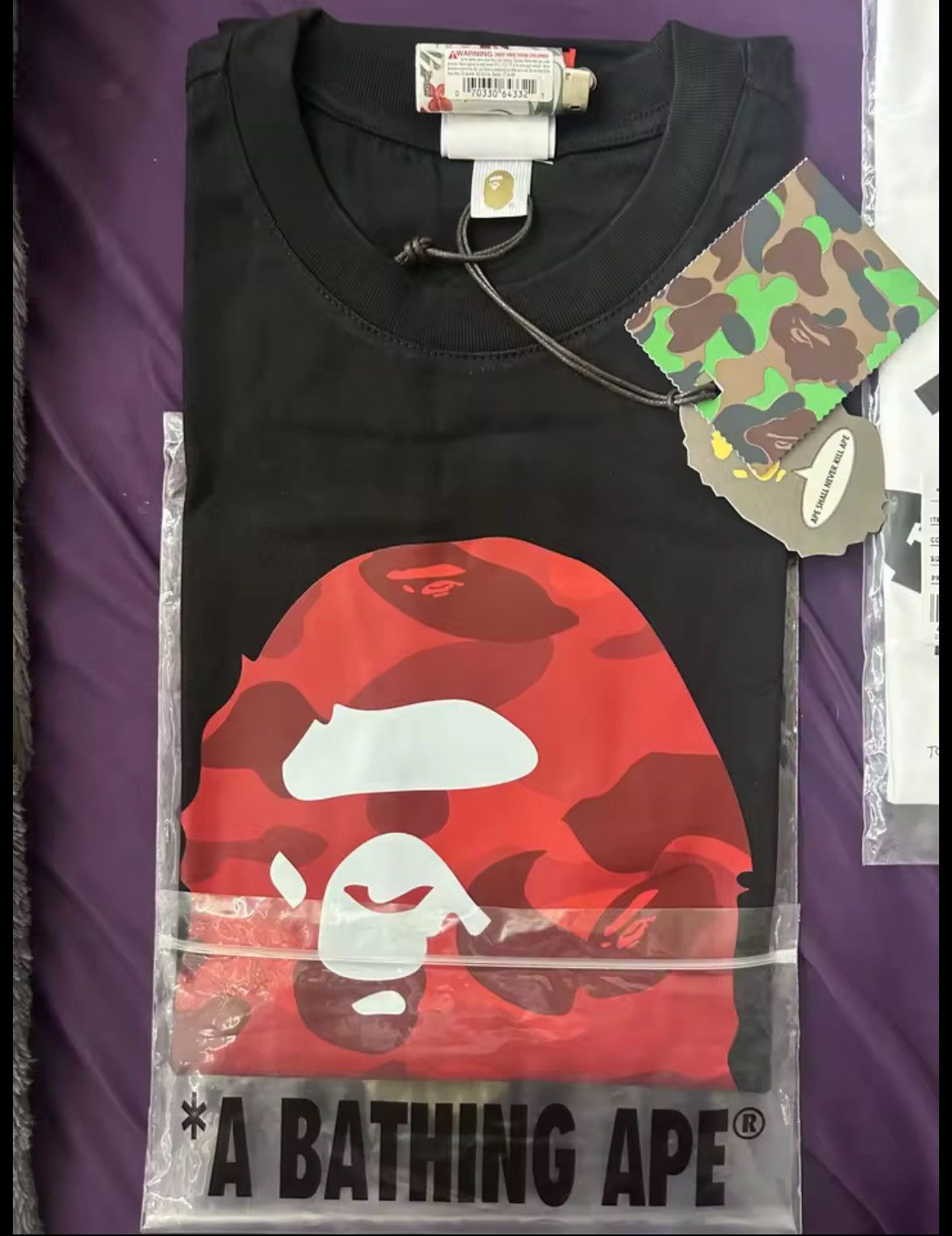 Designer × Vintage Black bape shirt Size US L / EU 52-54 / 3 - 2 Thumbnail