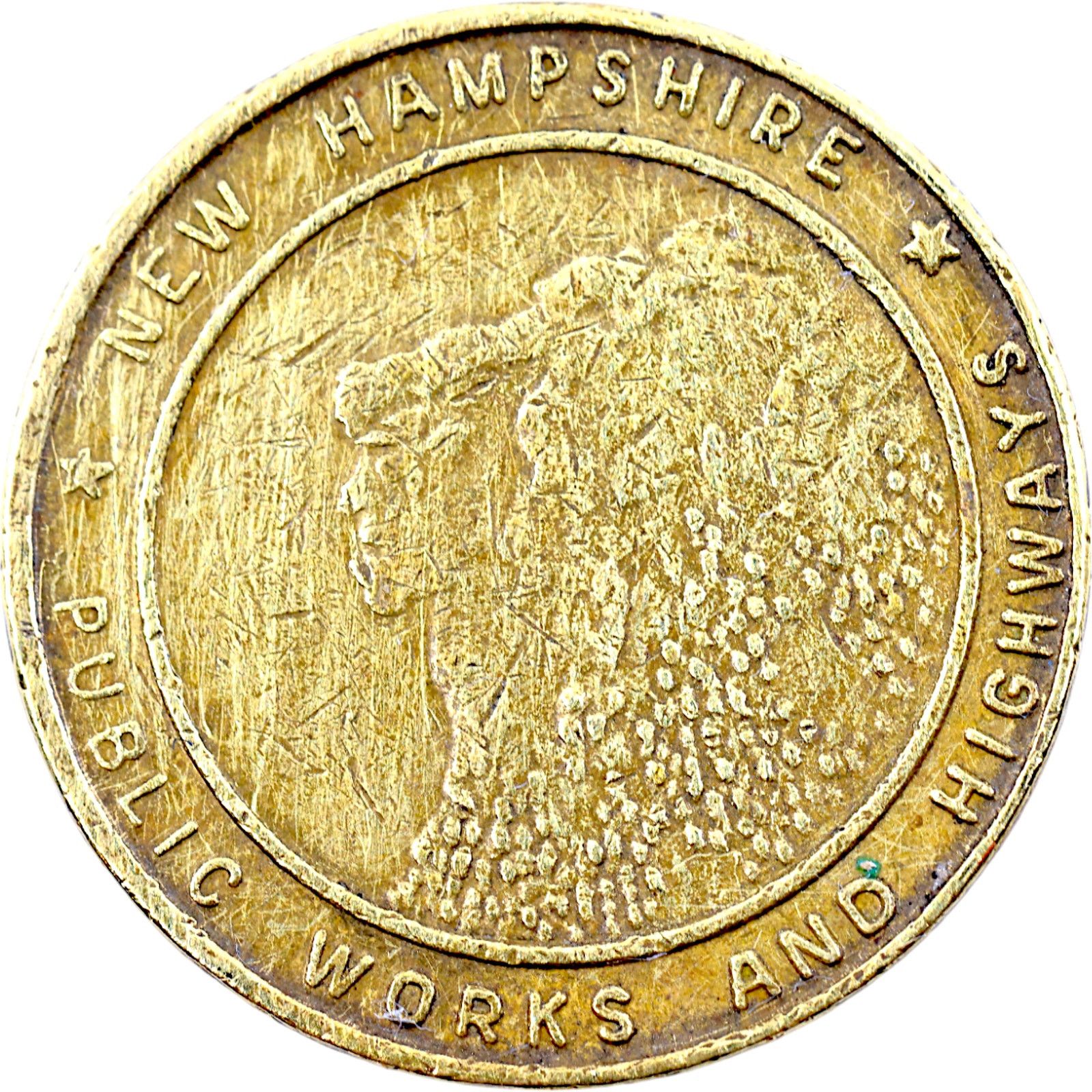 Other New Hampshire Highways Toll Coin Old Man of the Mountain Size ONE SIZE - 1 Thumbnail