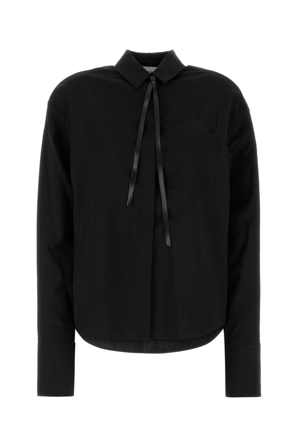 Sportmax Black Wool Mappa Shirt Size XS / US 0-2 / IT 36-38 - 1 Thumbnail