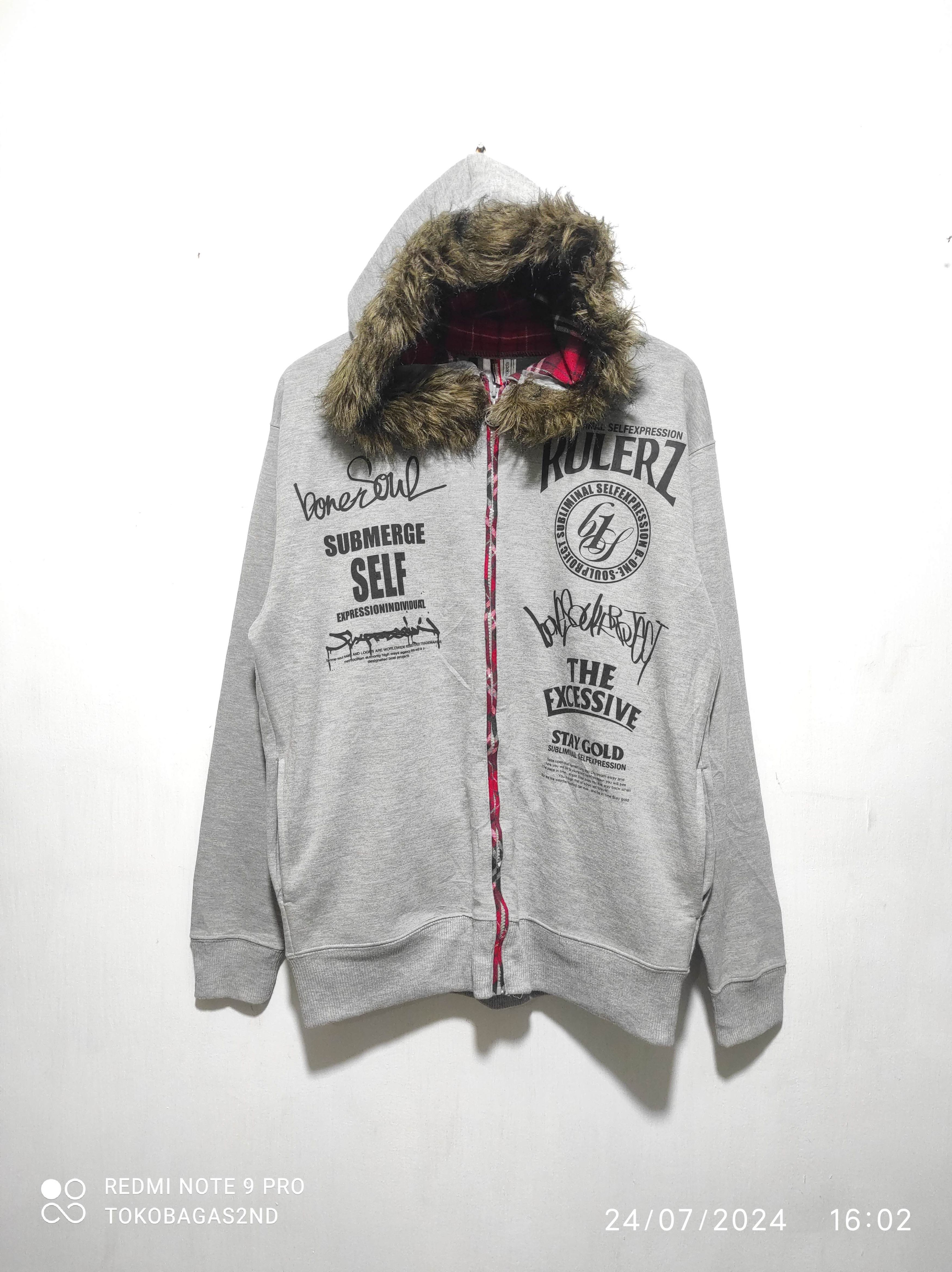 14th Addiction B one Soul Fur Hoodie Skull if six was nine style Size US L / EU 52-54 / 3 - 2 Thumbnail