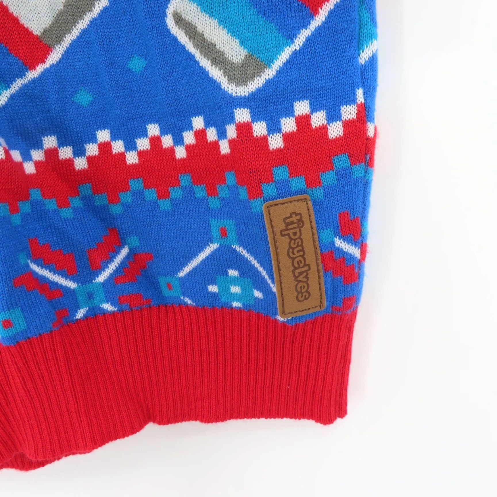 Vintage Tipsy Elves Natural Light Womens Small Natty Beer Crew Neck Christmas Sweater Shirt Ladies Pullover Knit Xmas Holiday Blue Size S / US 4 / IT 40 - 4 Thumbnail